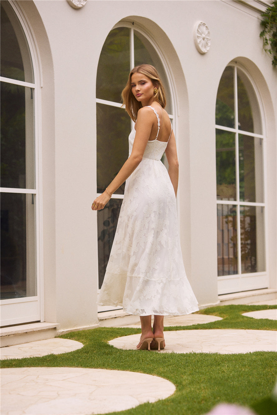 Garden Romance Midi Dress White-Seaa Fashion