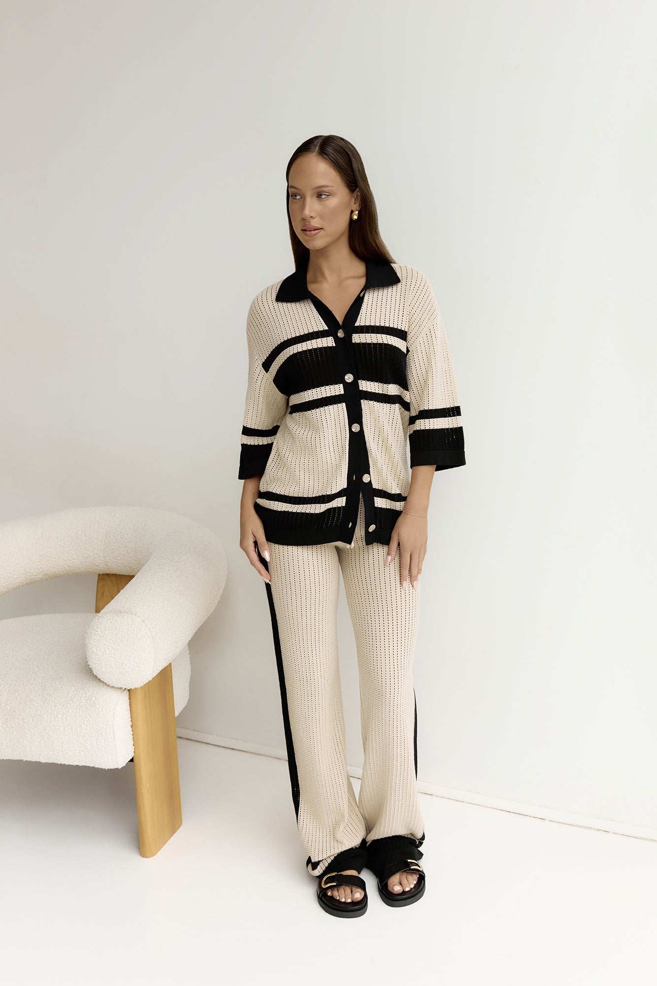 Bianki Shirt Sand Black-Seaa Fashion