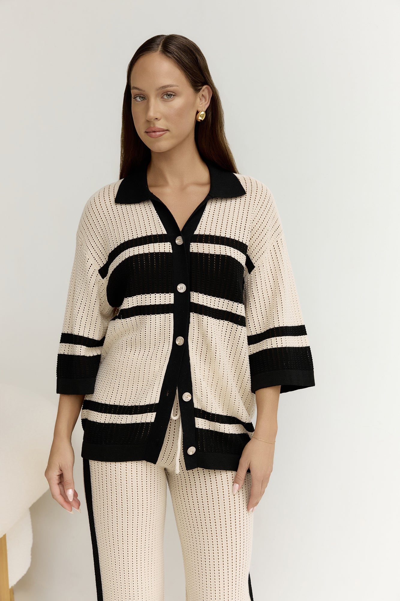 Bianki Shirt Sand Black-Seaa Fashion