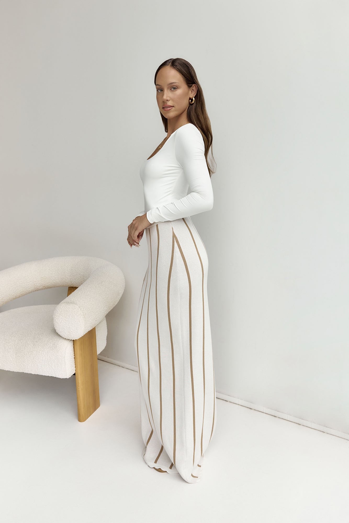 BASE Second Skin Long Sleeve Bodysuit White-Seaa Fashion