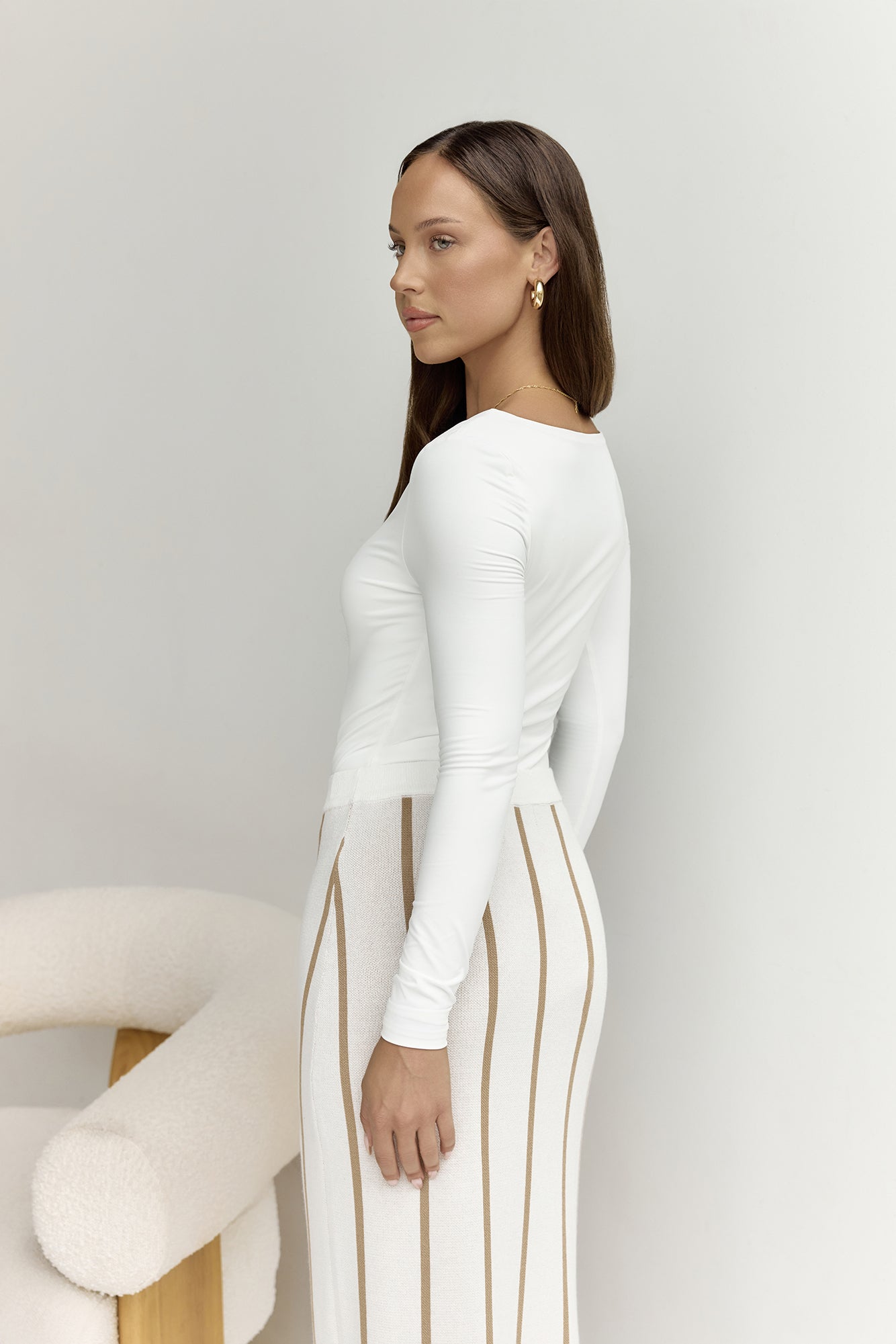 BASE Second Skin Long Sleeve Bodysuit White-Seaa Fashion