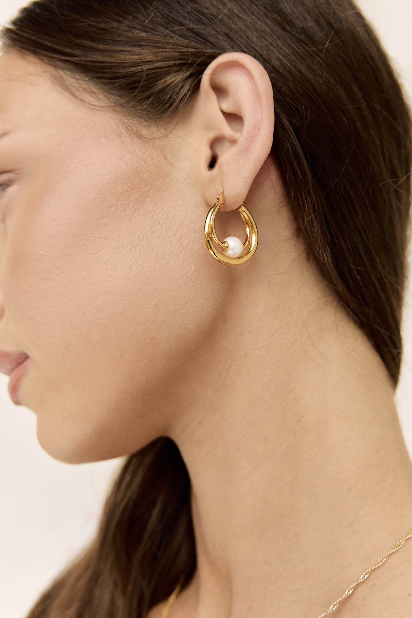 18k Gold Plated Amber Tide Earrings Gold-Seaa Fashion