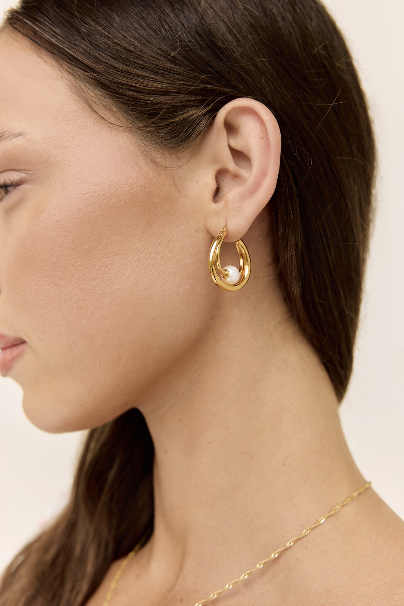 18k Gold Plated Amber Tide Earrings Gold-Seaa Fashion