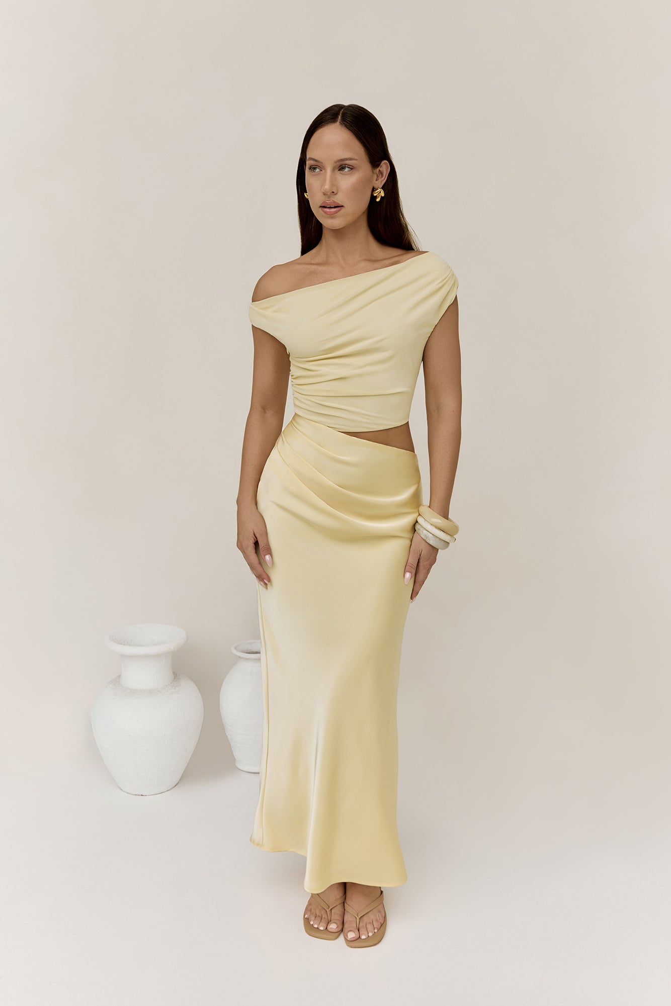 Carmellia Maxi Dress Yellow-Seaa Fashion
