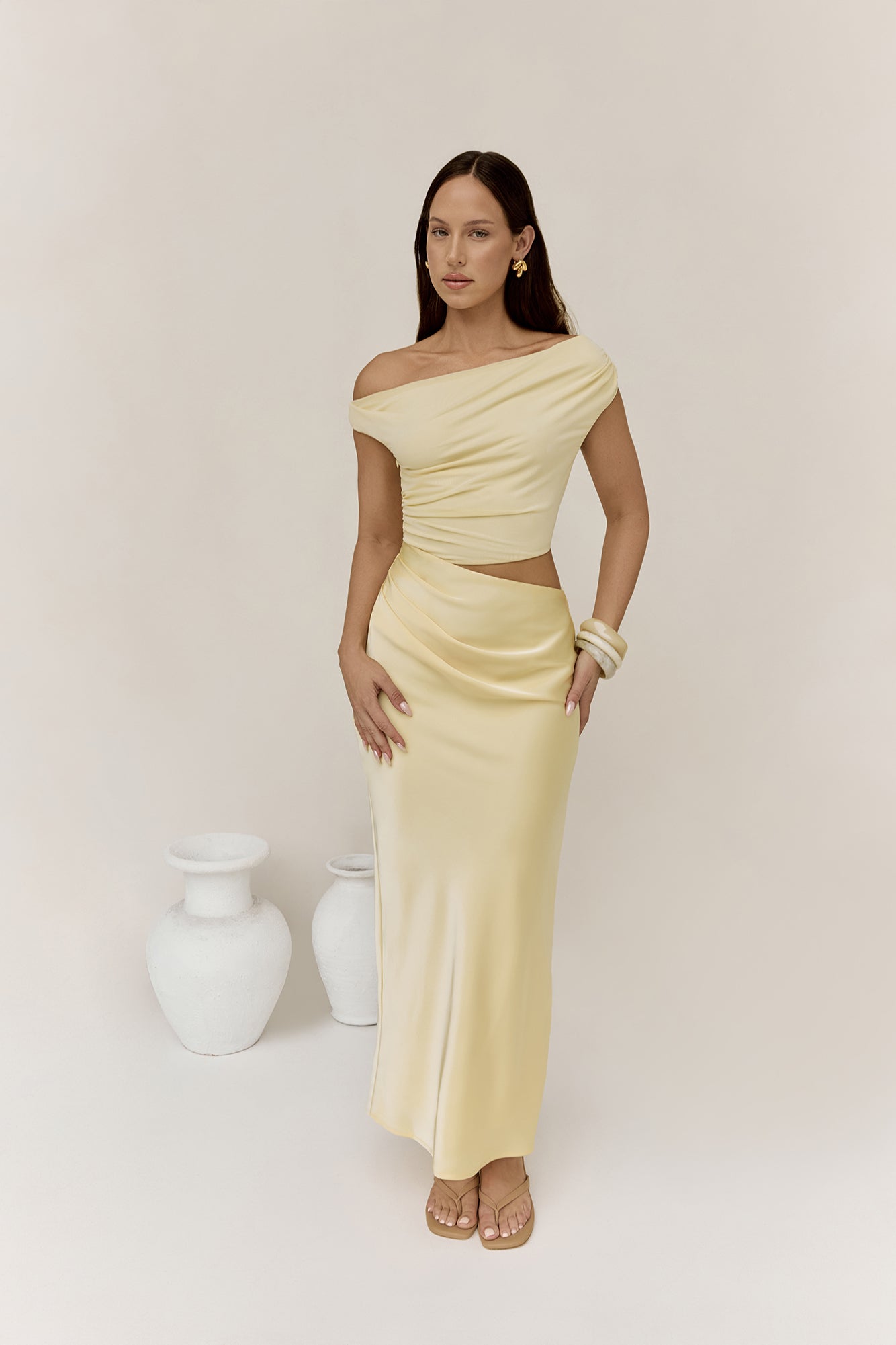 Carmellia Maxi Dress Yellow-Seaa Fashion