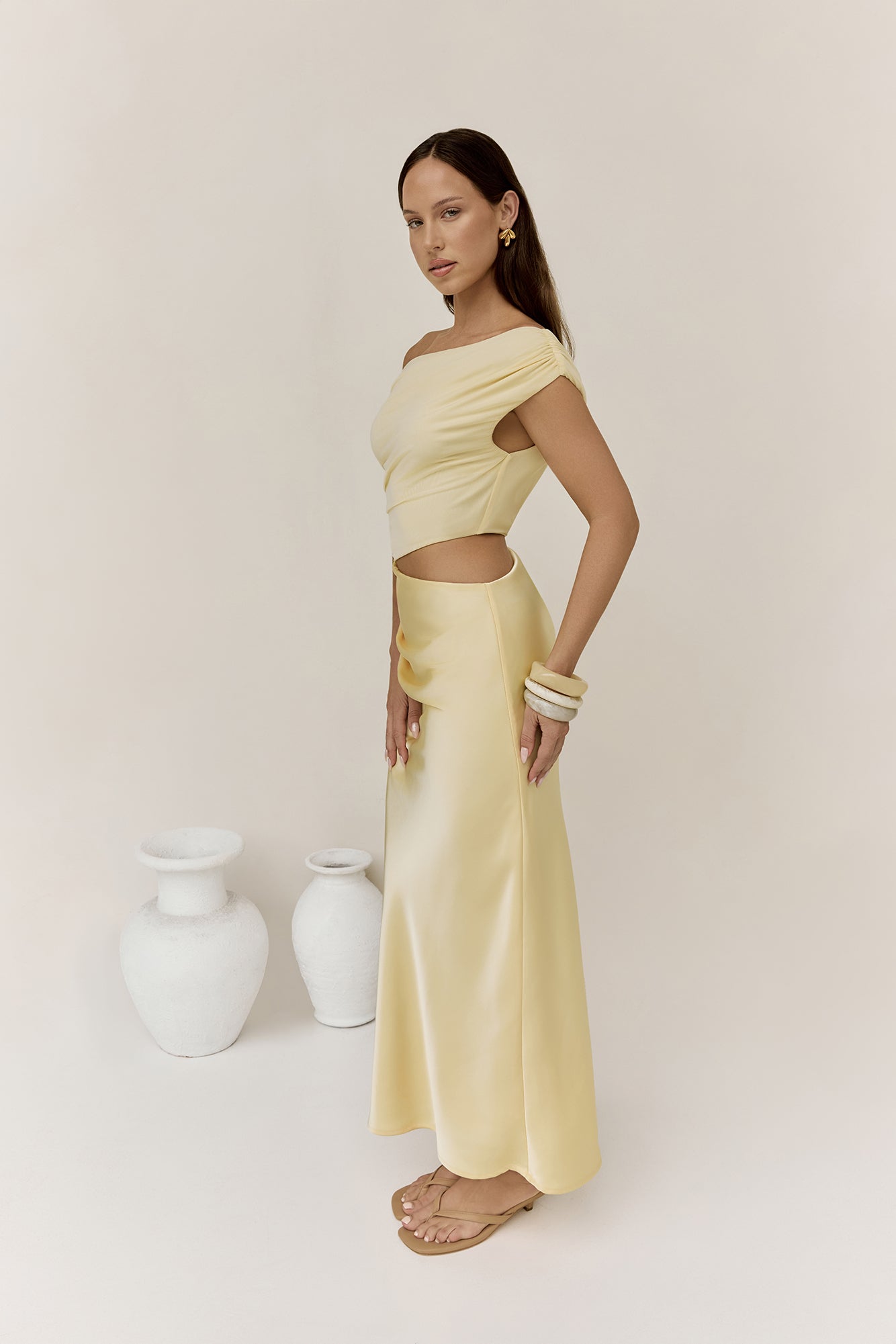 Carmellia Maxi Dress Yellow-Seaa Fashion