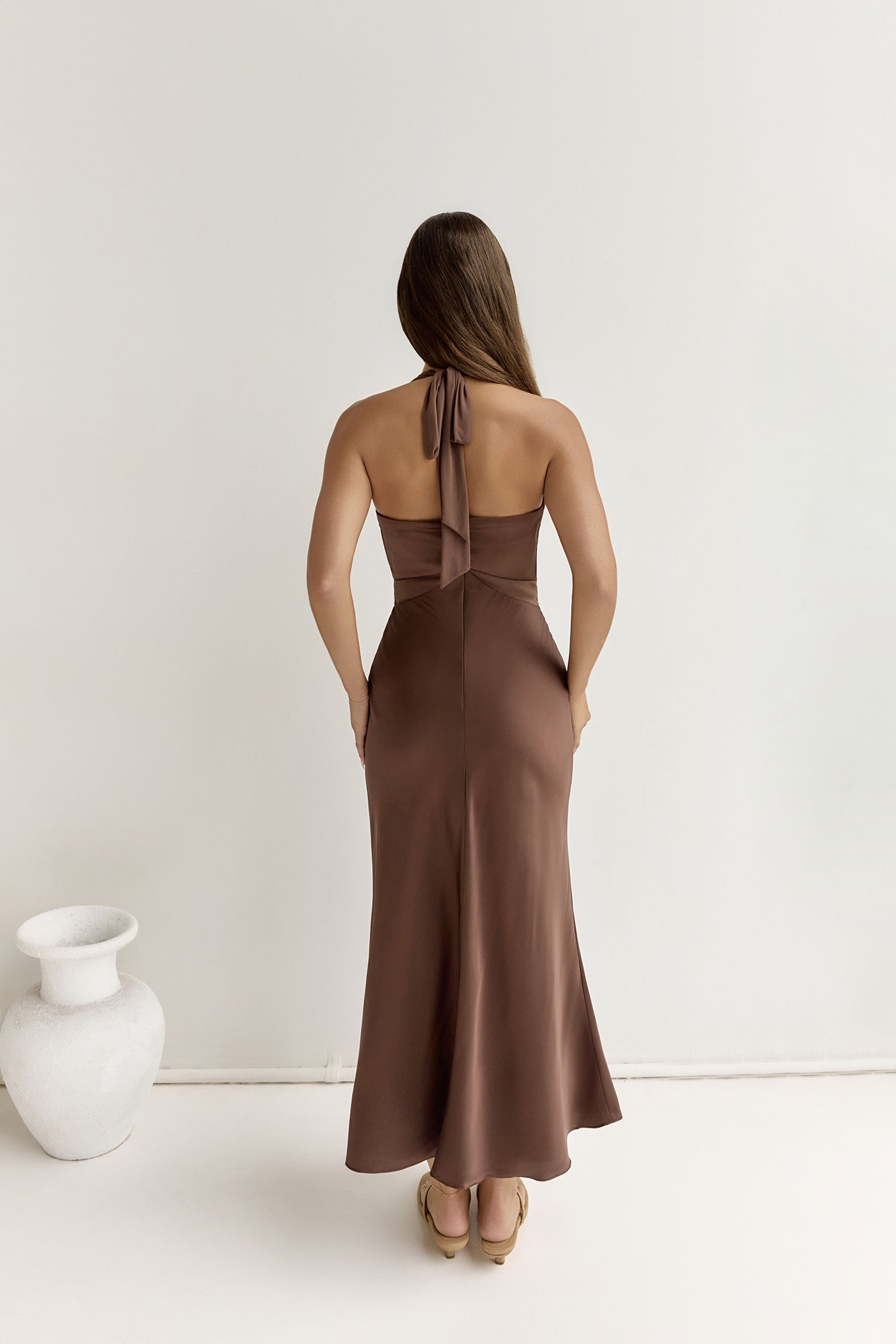 To The Dreamers Maxi Dress Brown-Seaa Fashion
