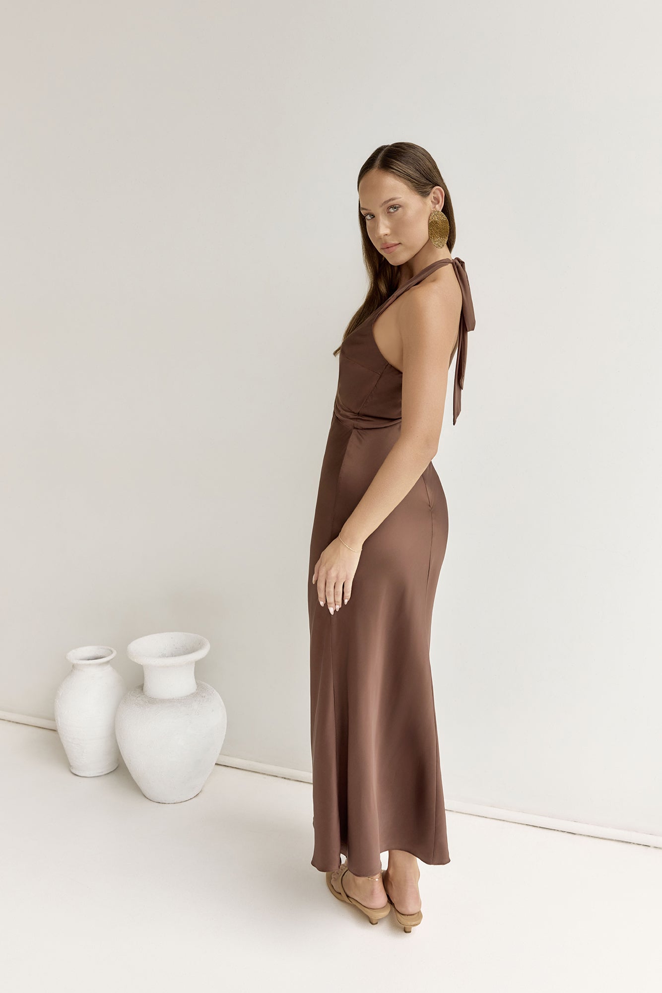 To The Dreamers Maxi Dress Brown-Seaa Fashion