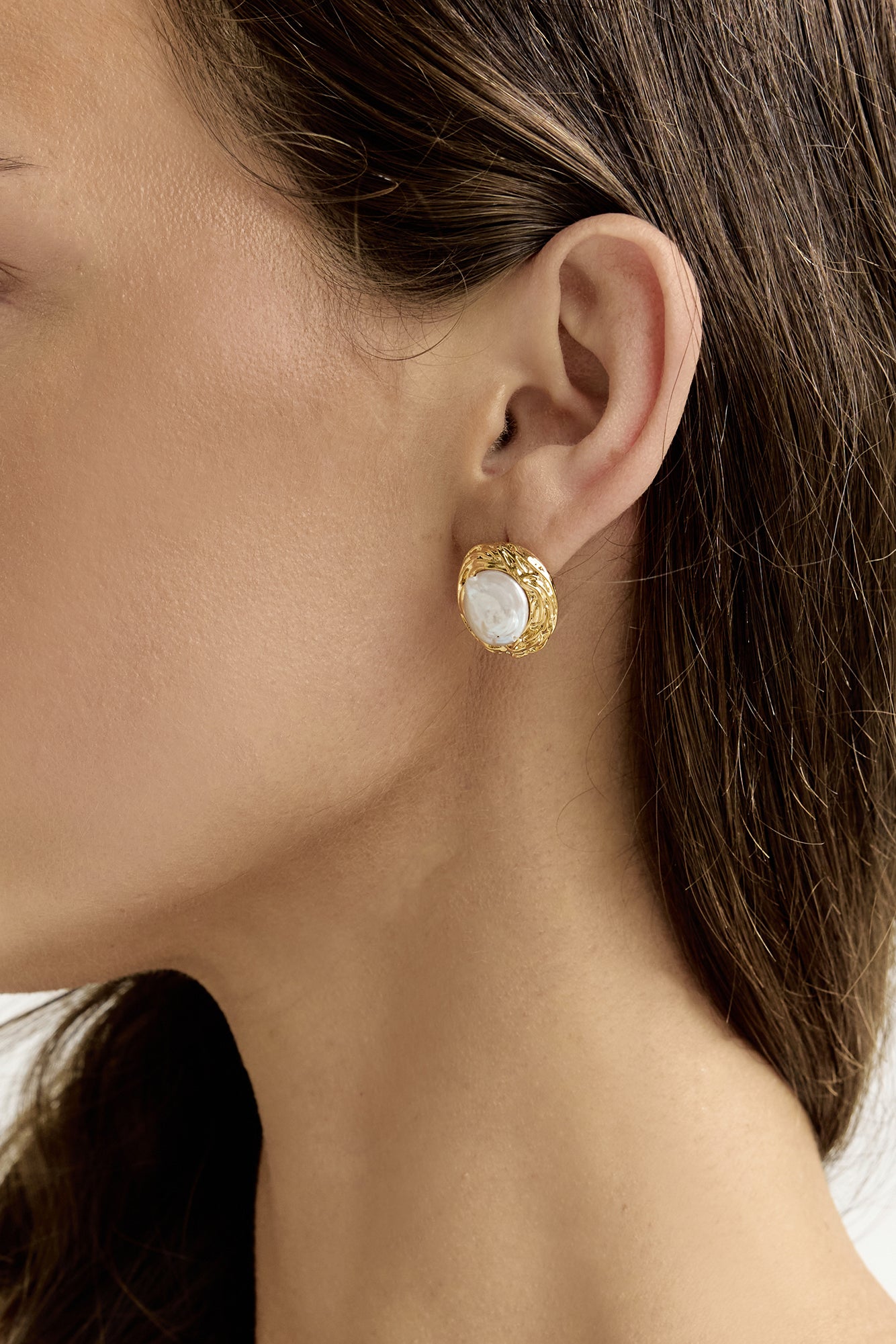 18k Gold Plated Sorelle Seas Earrings Gold-Seaa Fashion