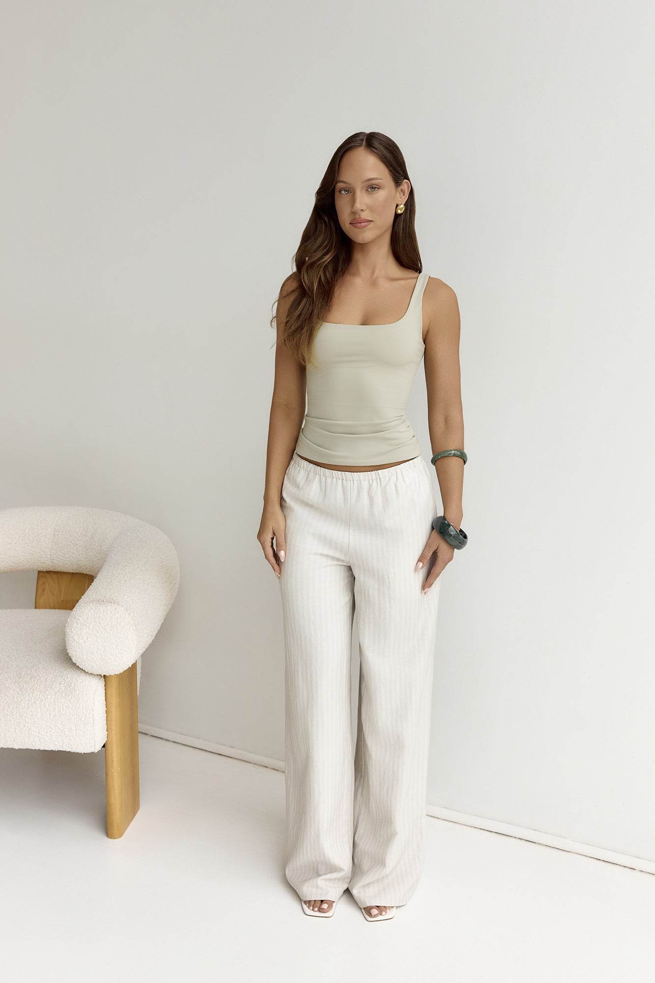 BASE Everyday Staple Singlet Top Sage-Seaa Fashion