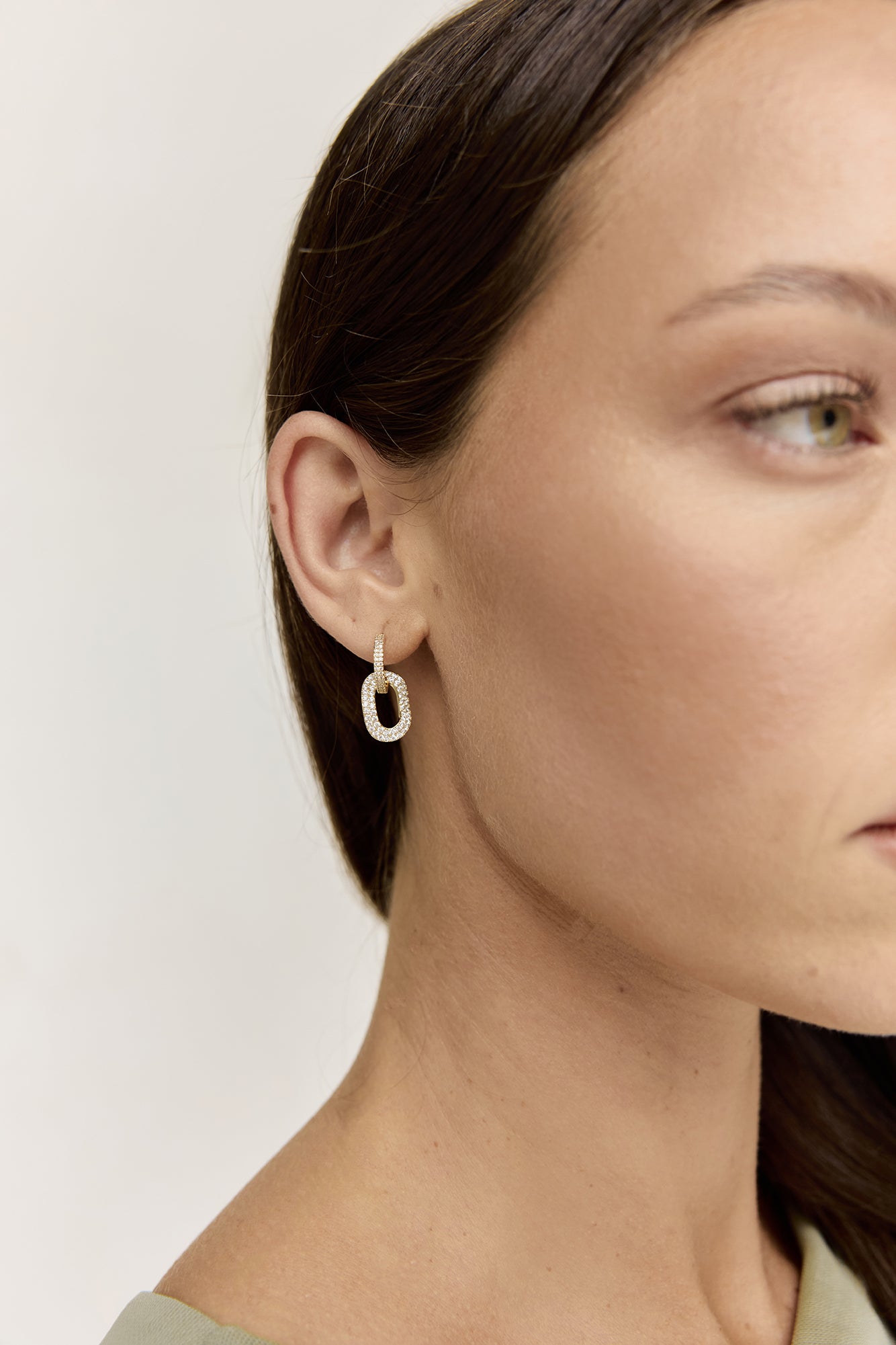 Diamond Love Earrings Gold-Seaa Fashion