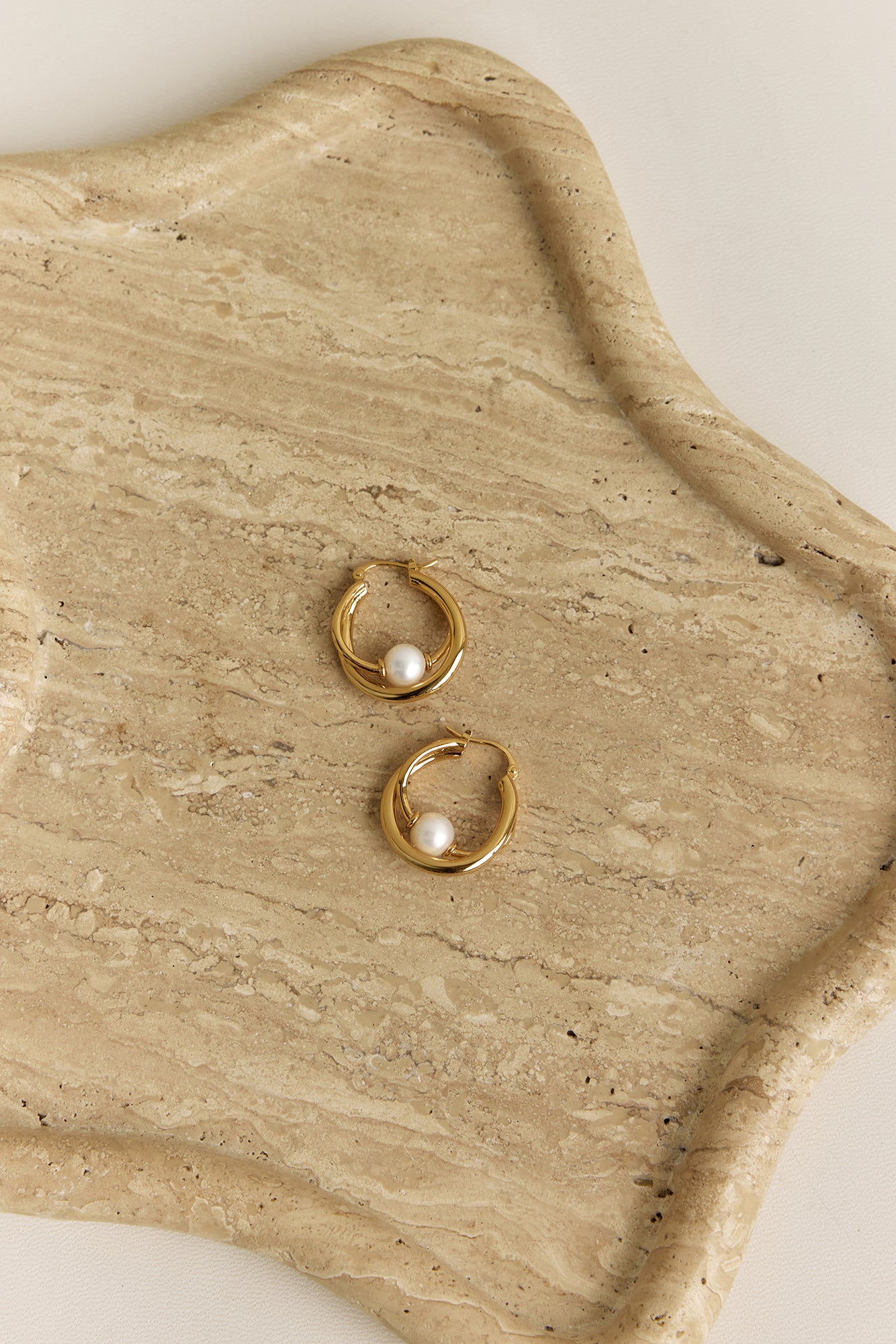 18k Gold Plated Amber Tide Earrings Gold-Seaa Fashion