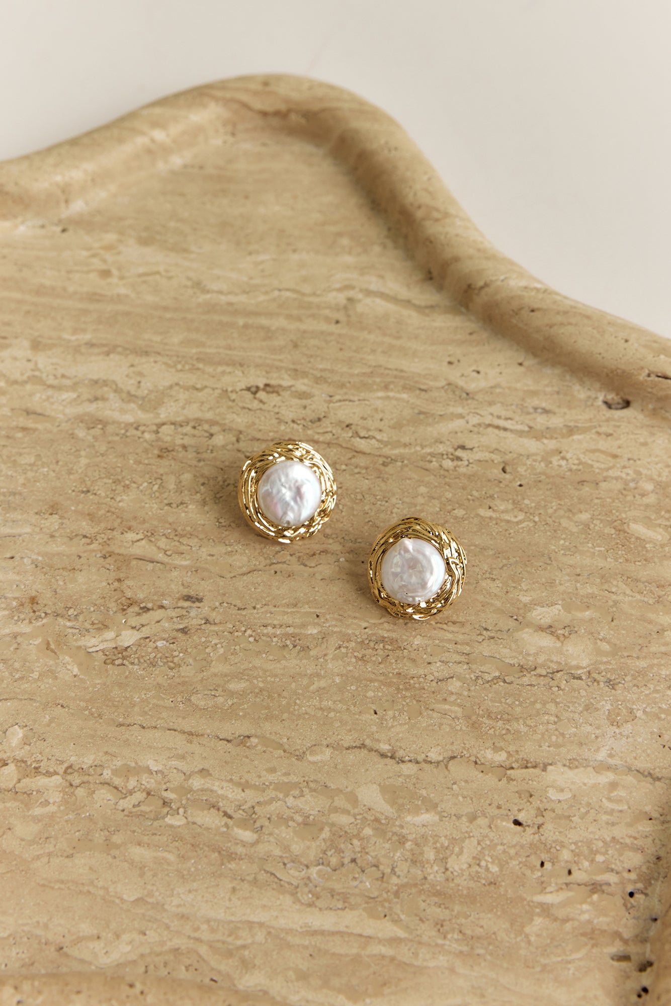 18k Gold Plated Sorelle Seas Earrings Gold-Seaa Fashion