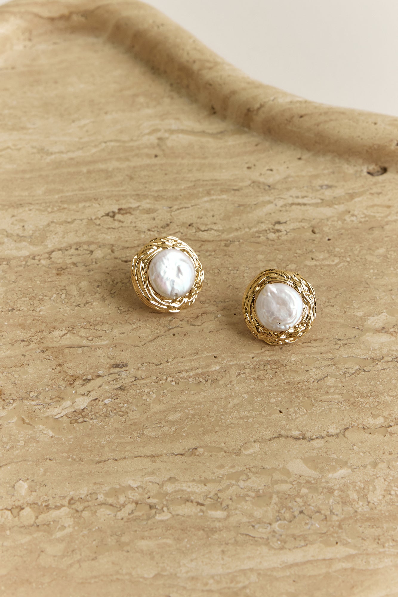 18k Gold Plated Sorelle Seas Earrings Gold-Seaa Fashion