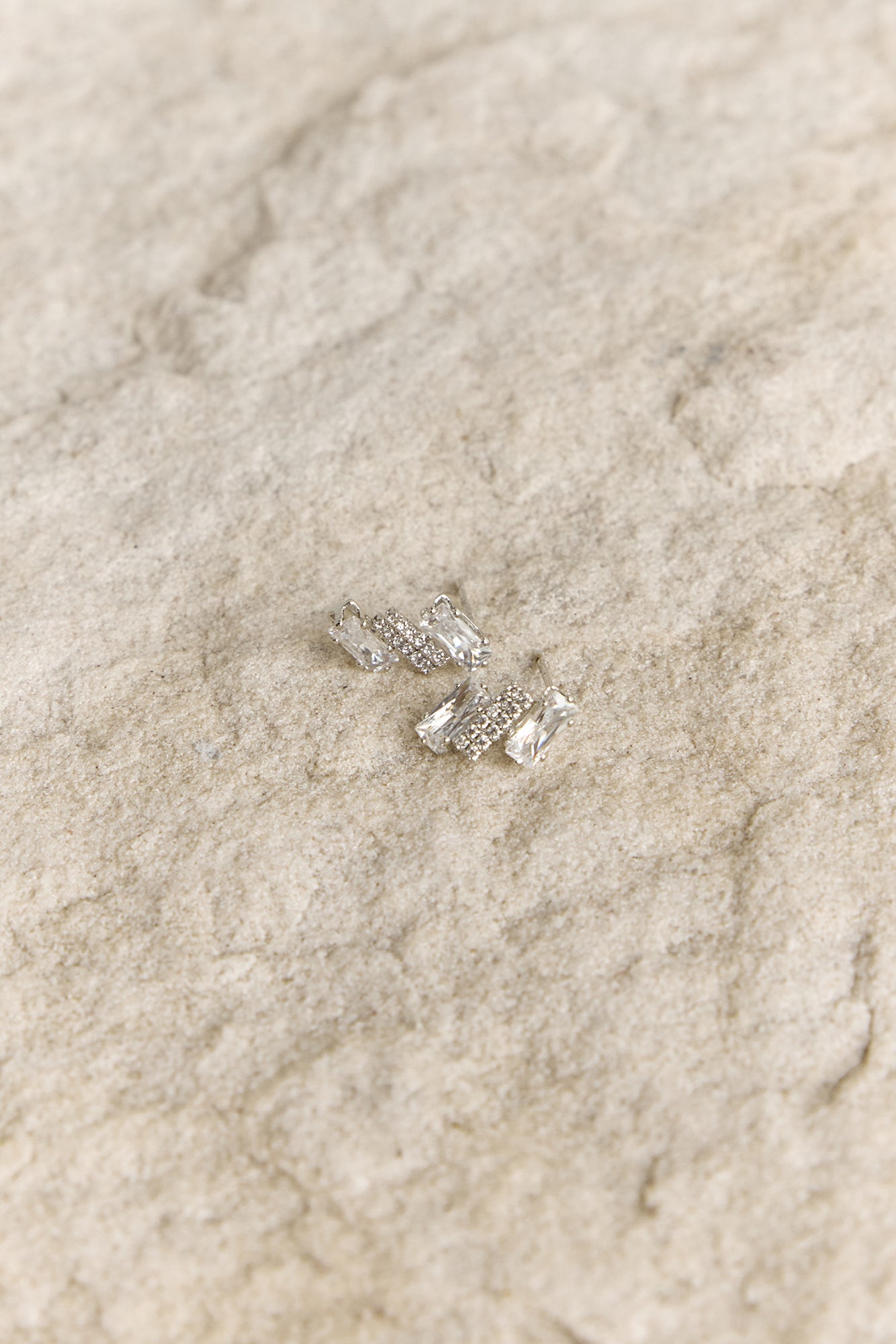 Step By Step Earrings Silver-Seaa Fashion