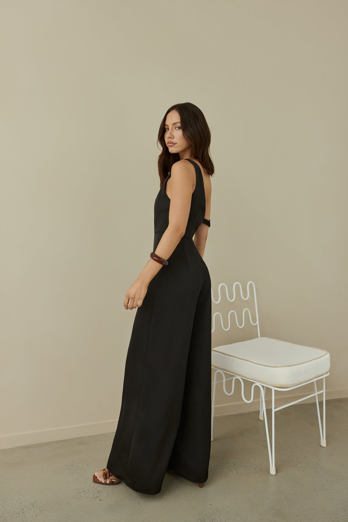 Secret Society Off Shoulder Jumpsuit Black-Seaa Fashion
