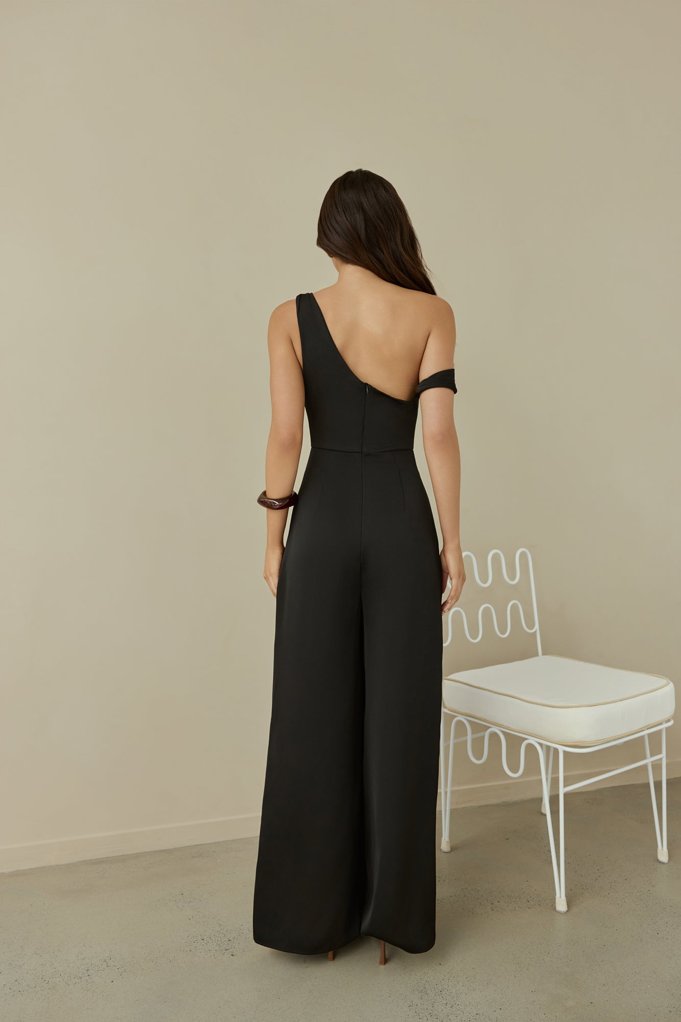 Secret Society Off Shoulder Jumpsuit Black-Seaa Fashion
