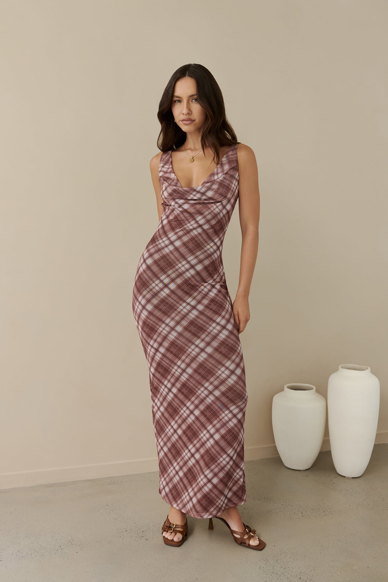 Love And Dreams Maxi Dress Brown-Seaa Fashion
