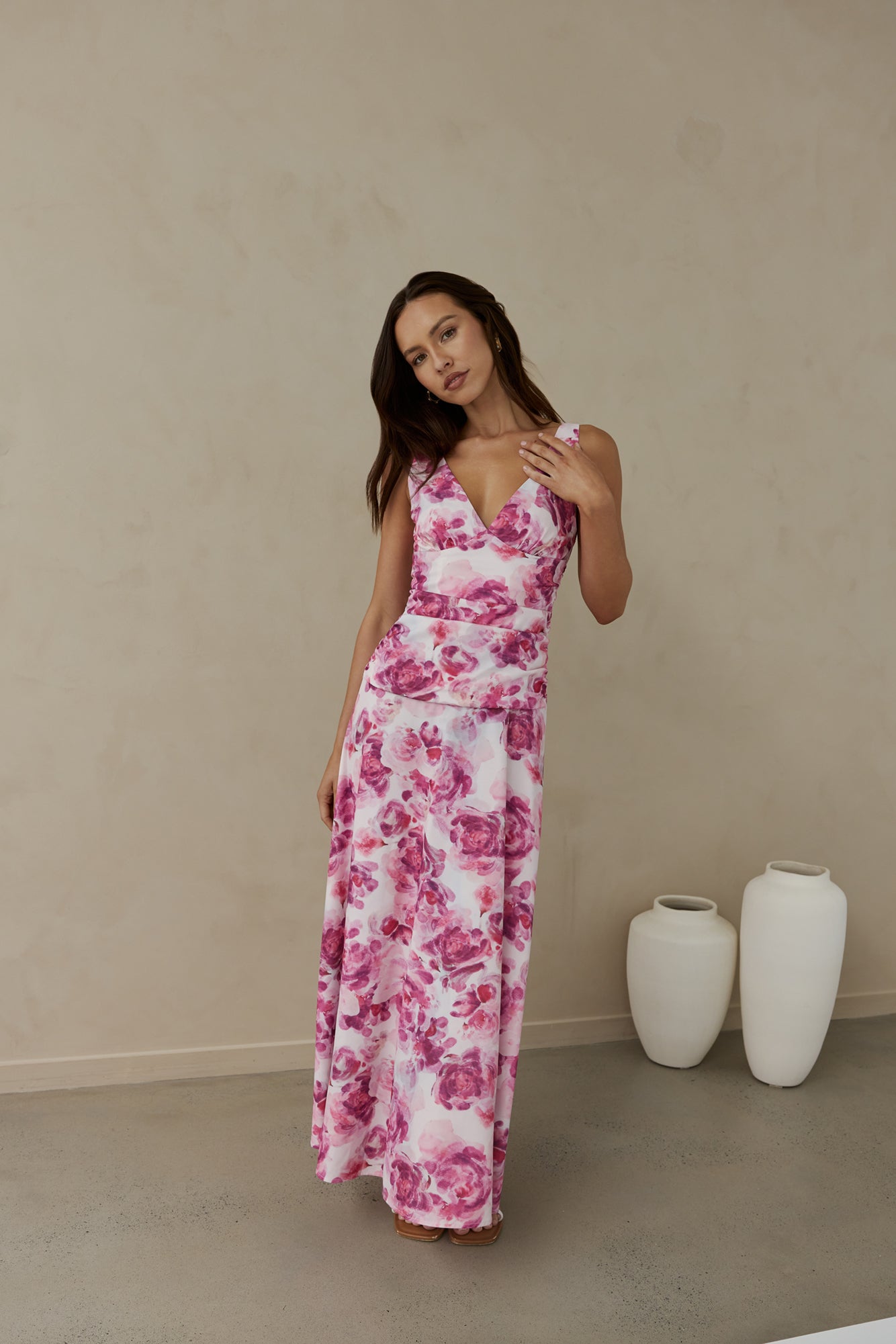 Sunset Palette Maxi Dress Pink-Seaa Fashion
