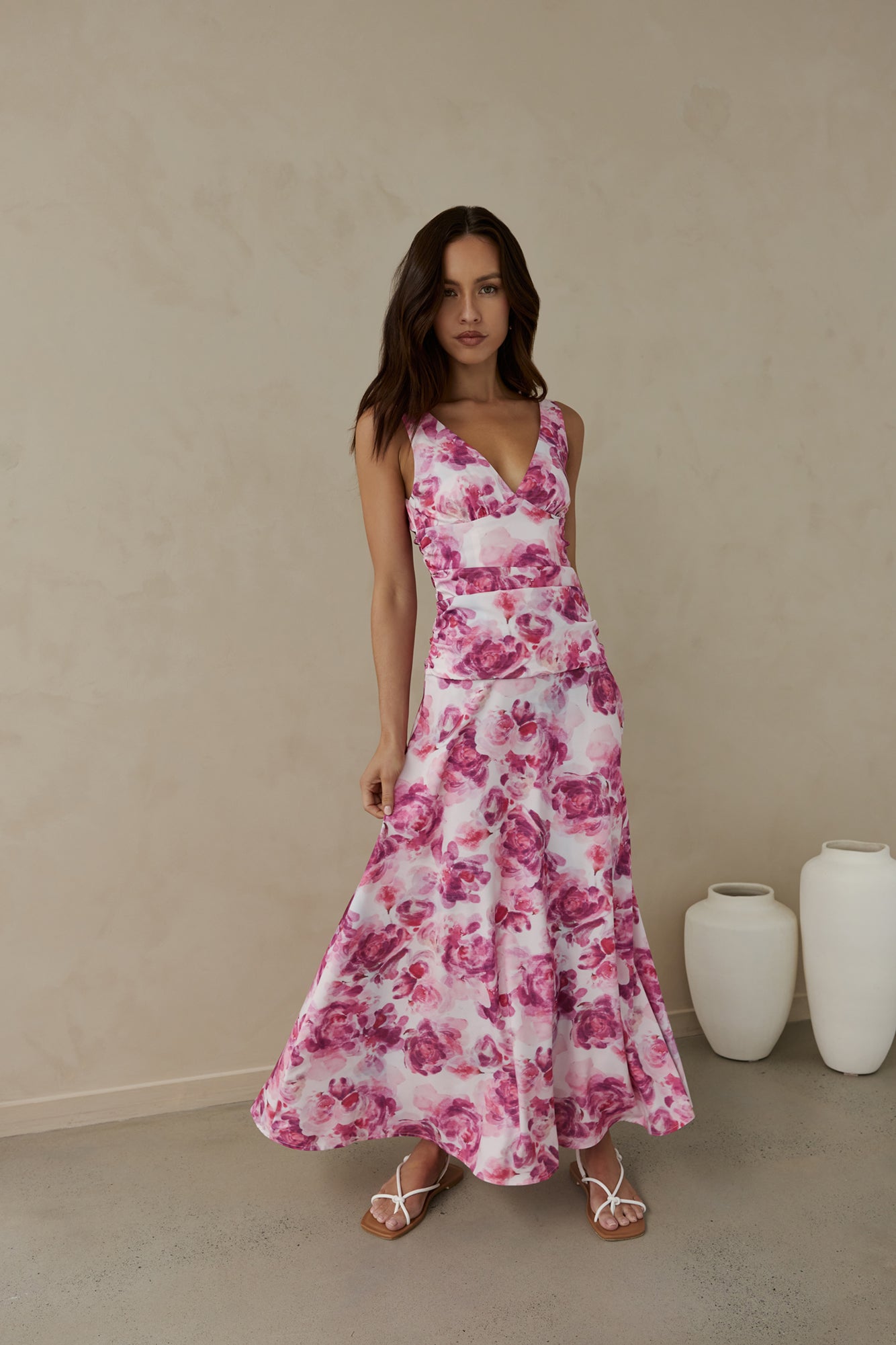 Sunset Palette Maxi Dress Pink-Seaa Fashion