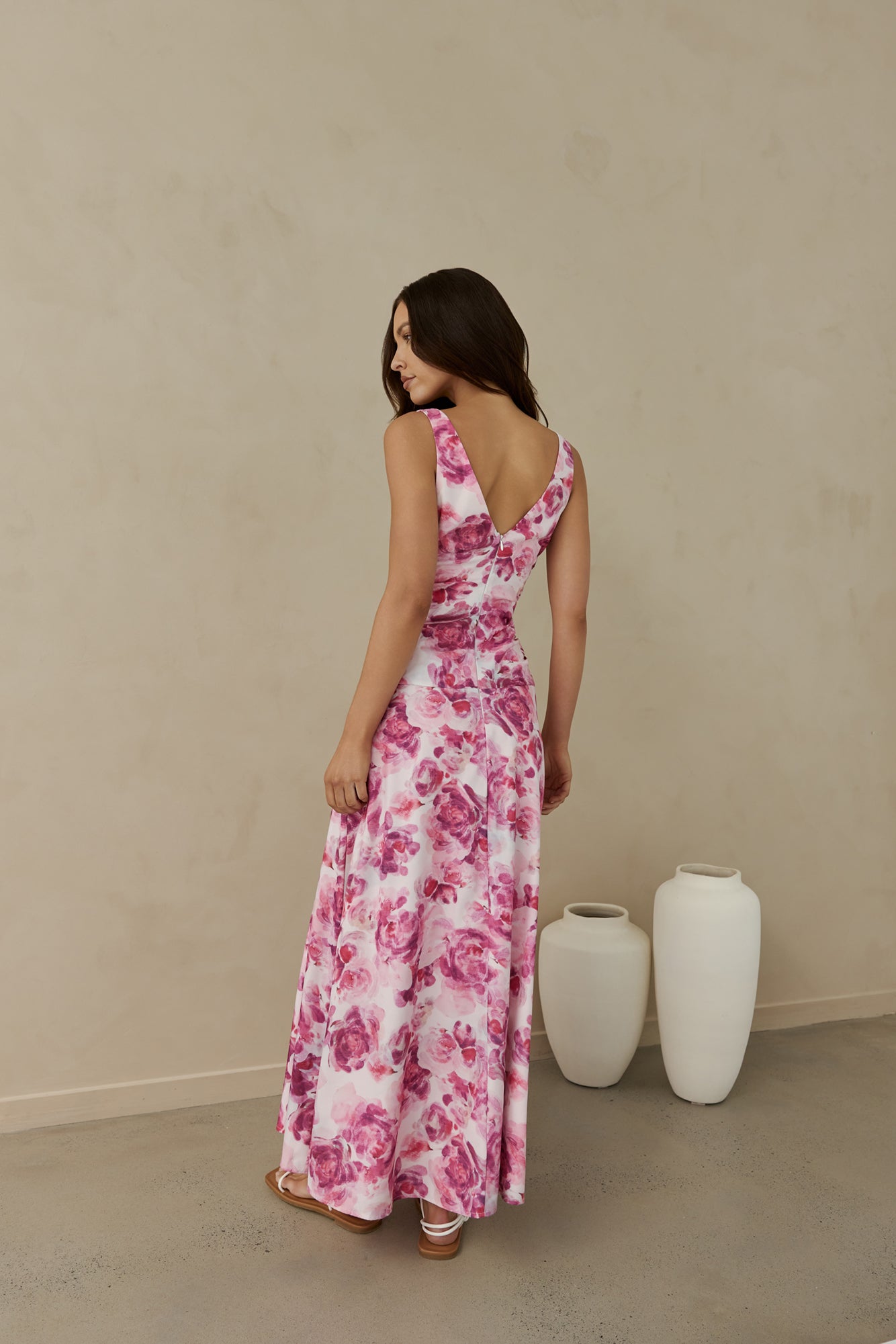 Sunset Palette Maxi Dress Pink-Seaa Fashion