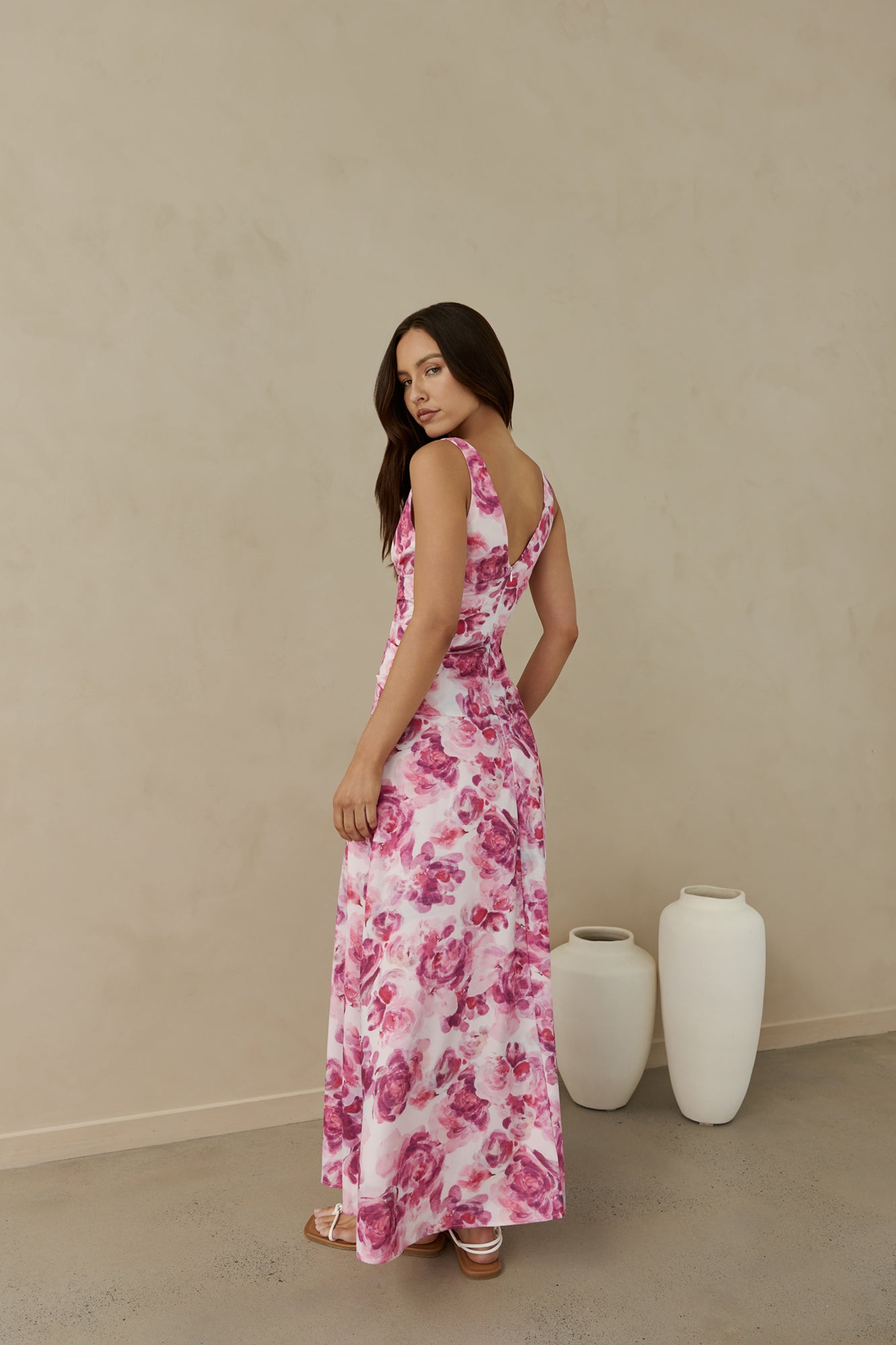 Sunset Palette Maxi Dress Pink-Seaa Fashion