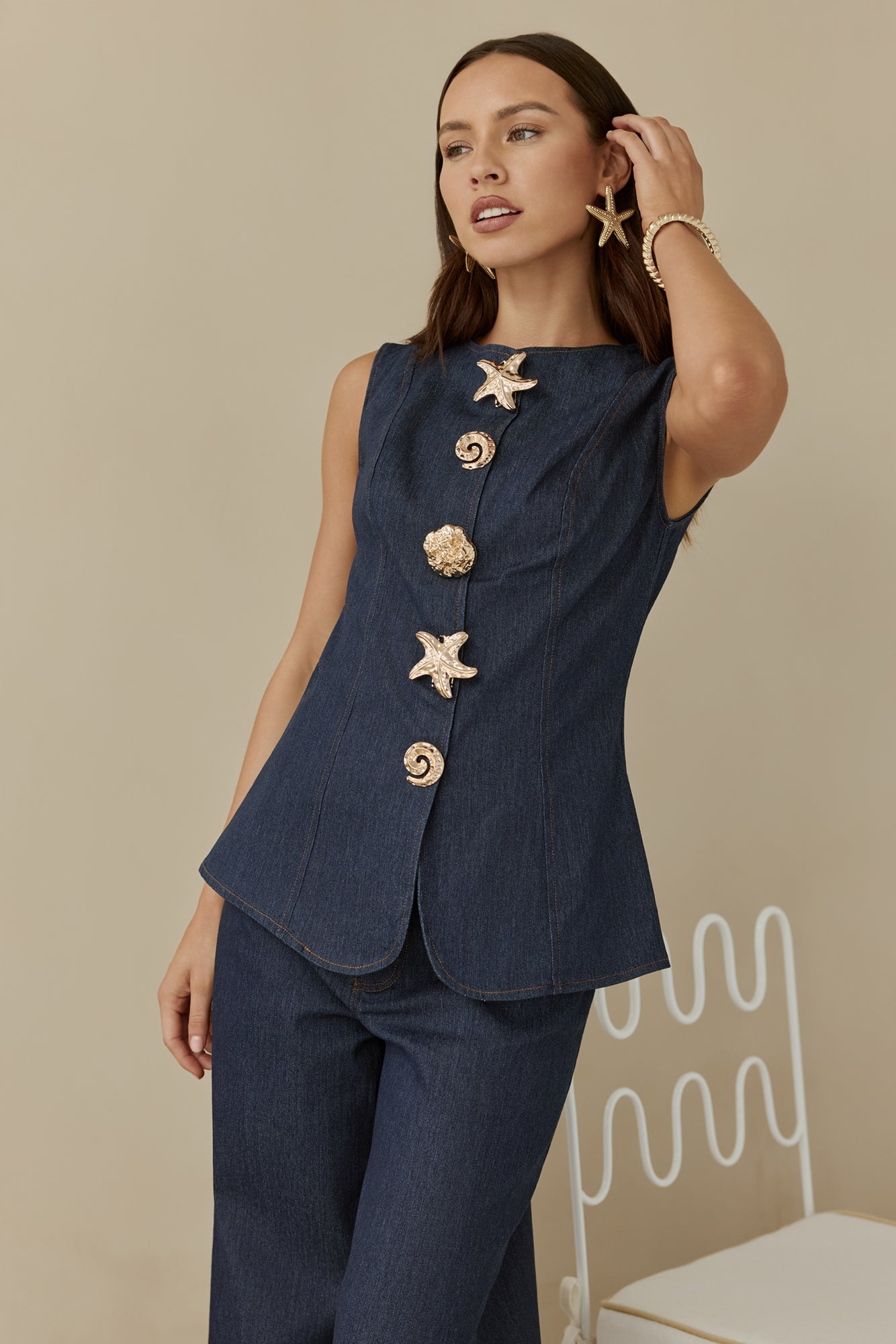 Seafarer Denim Set Navy-Seaa Fashion