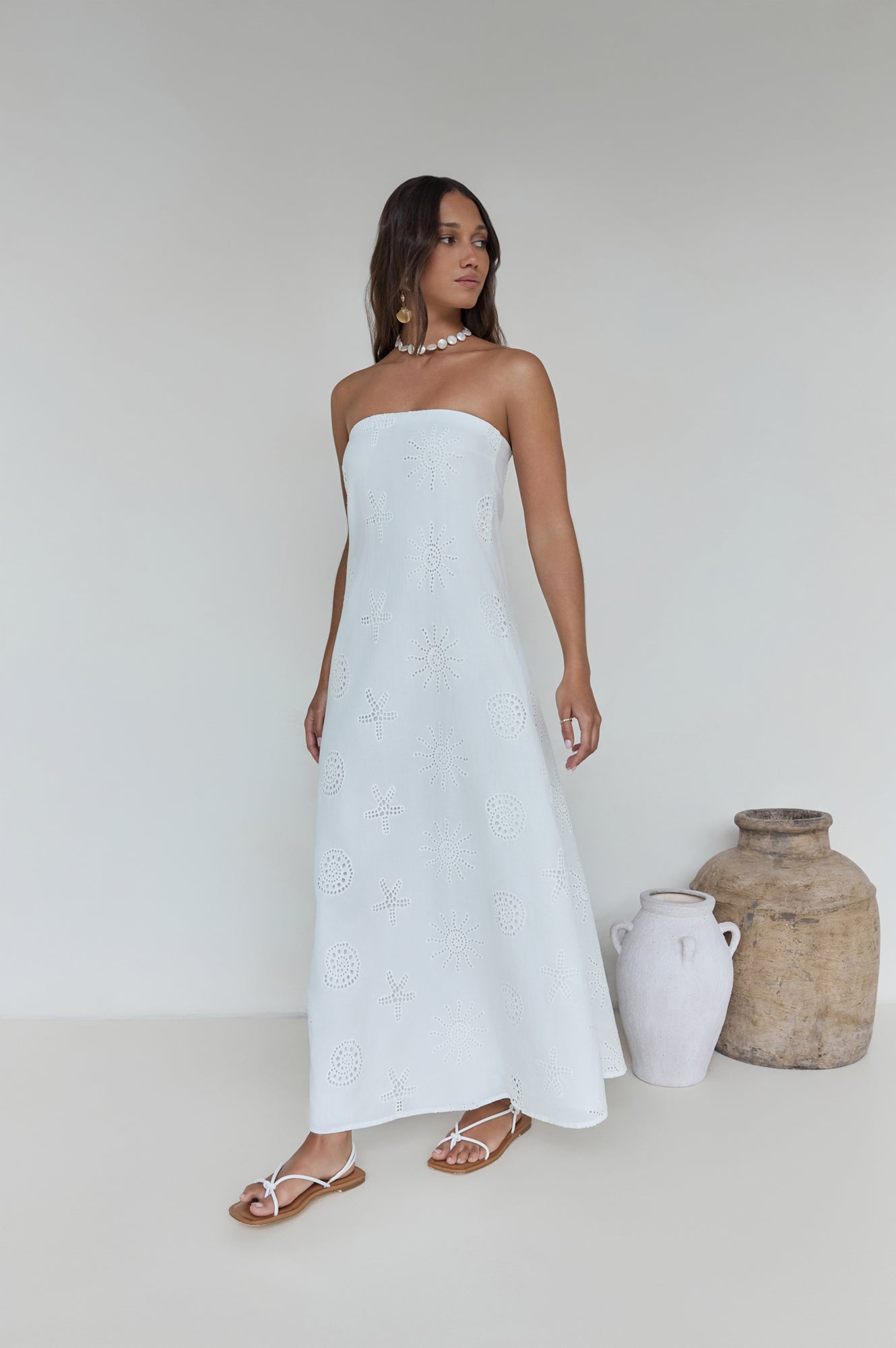 Heart To Heart Strapless Maxi Dress White-Seaa Fashion
