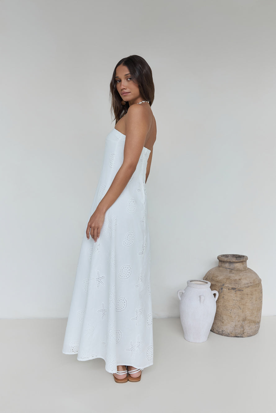 Heart To Heart Strapless Maxi Dress White-Seaa Fashion