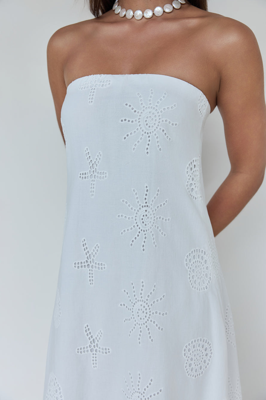 Heart To Heart Strapless Maxi Dress White-Seaa Fashion