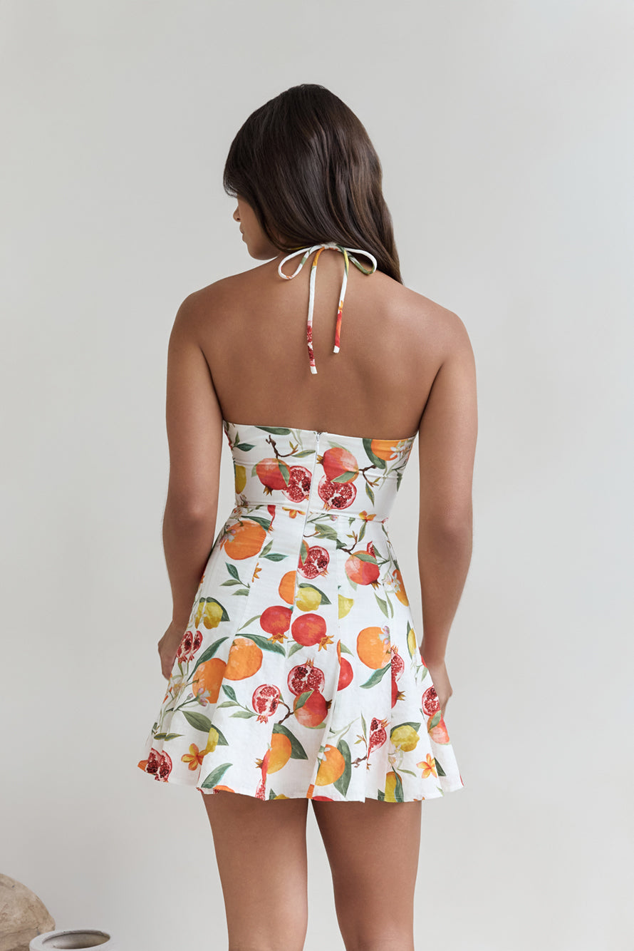 Fruits Of Summer Mini Dress Print-Seaa Fashion