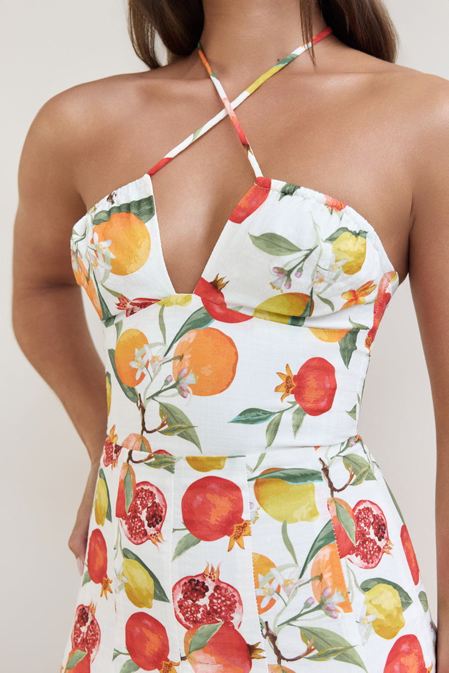 Fruits Of Summer Mini Dress Print-Seaa Fashion