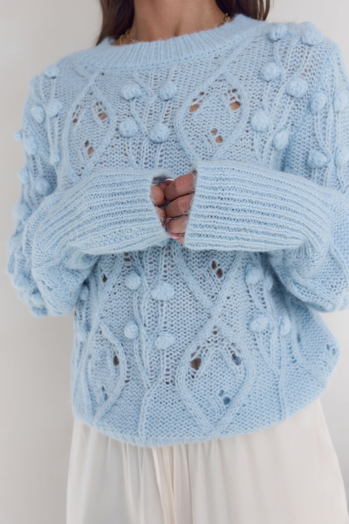 Winterberry Knit Sweater Blue-Seaa Fashion