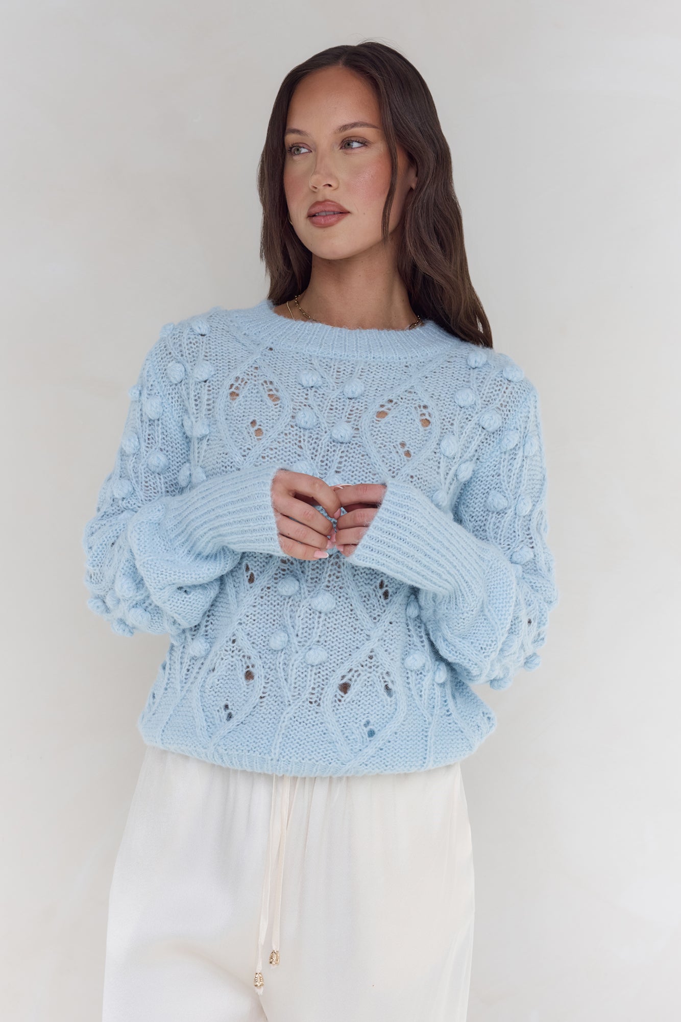 Winterberry Knit Sweater Blue-Seaa Fashion