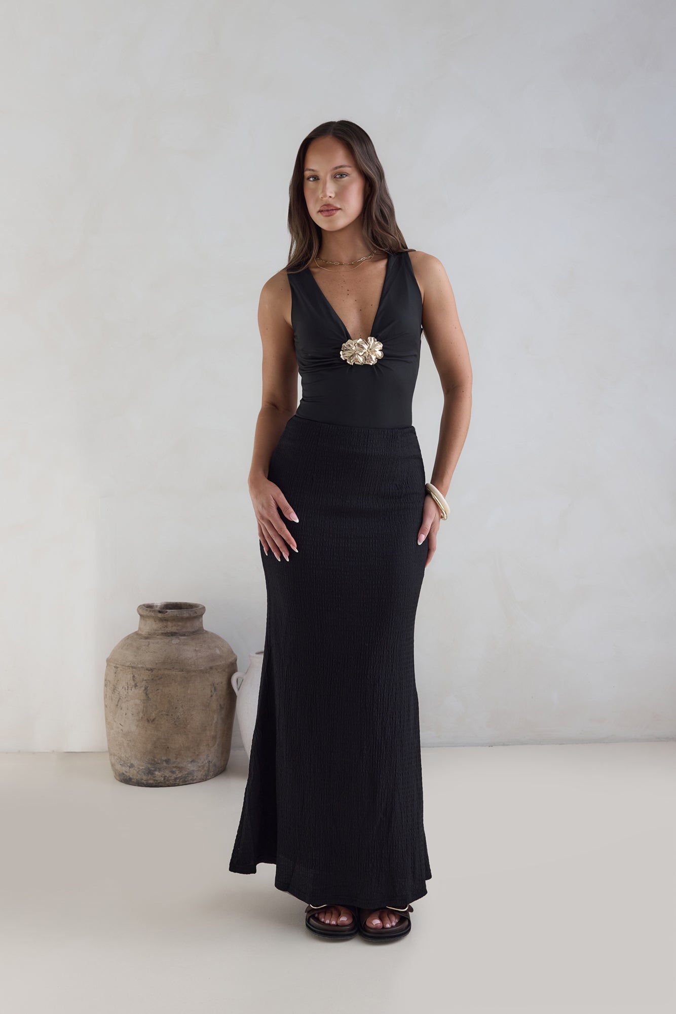 Somewhere She Shines Bodysuit Black-Seaa Fashion