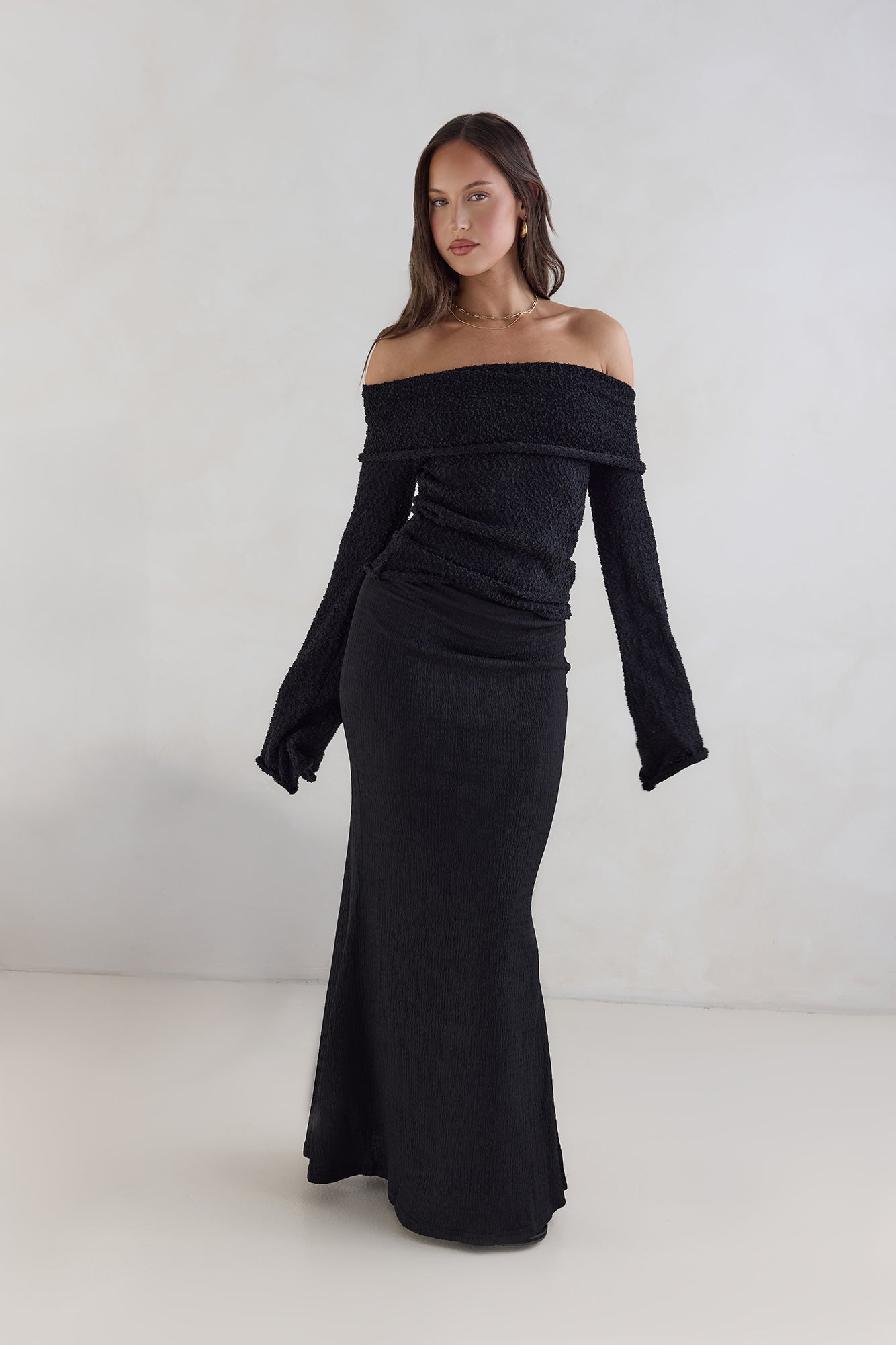 First Class Fantasy Off Shoulder Top Black-Seaa Fashion