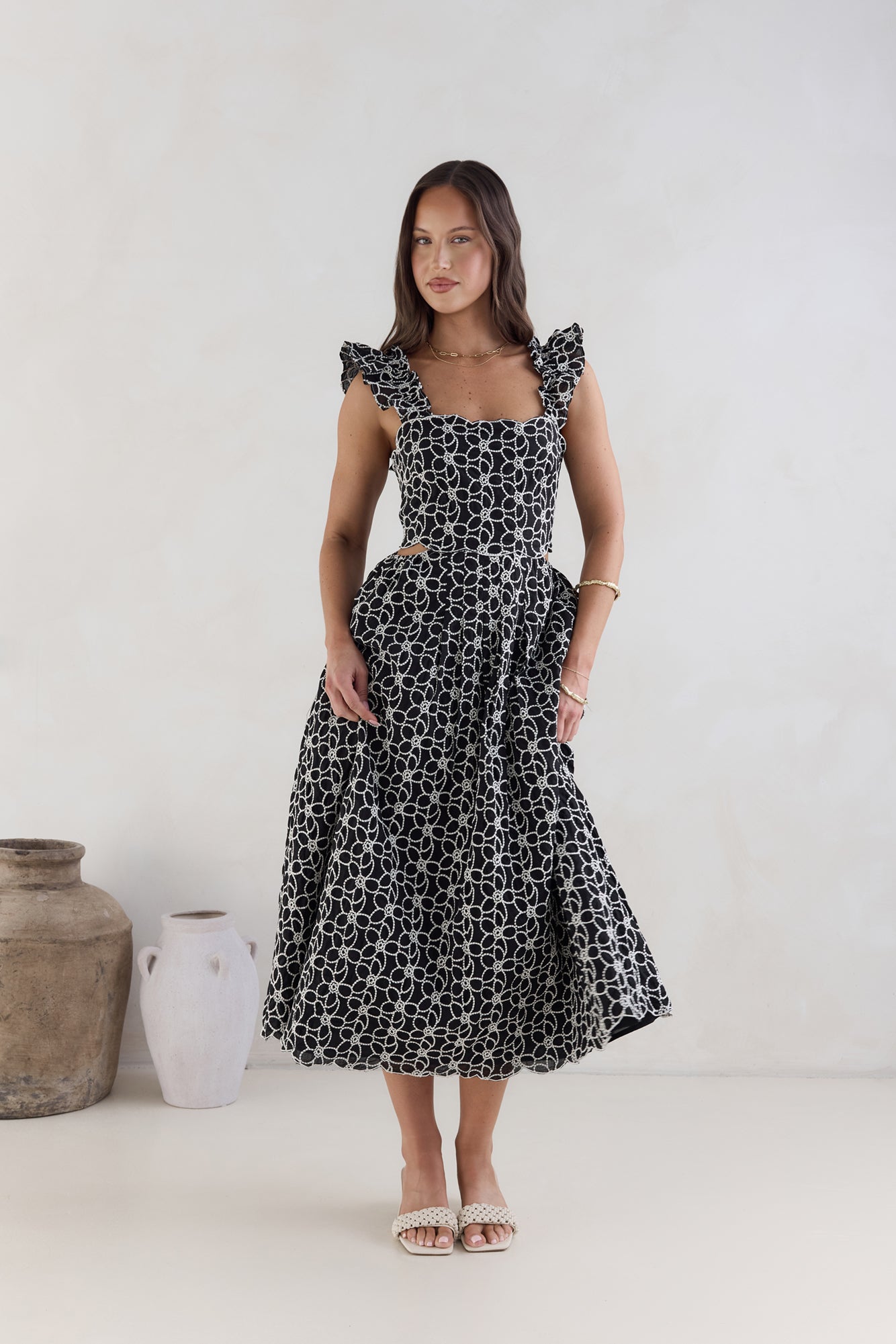 Uncharted Bliss Midi Dress Black-Seaa Fashion