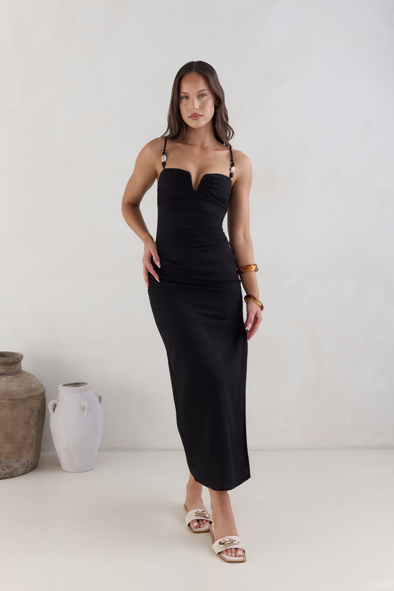 Marianna Midi Dress Black-Seaa Fashion