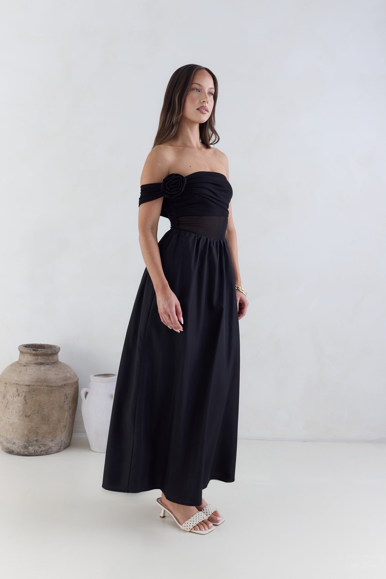 Wish List Getaway One Shoulder Maxi Dress Black-Seaa Fashion