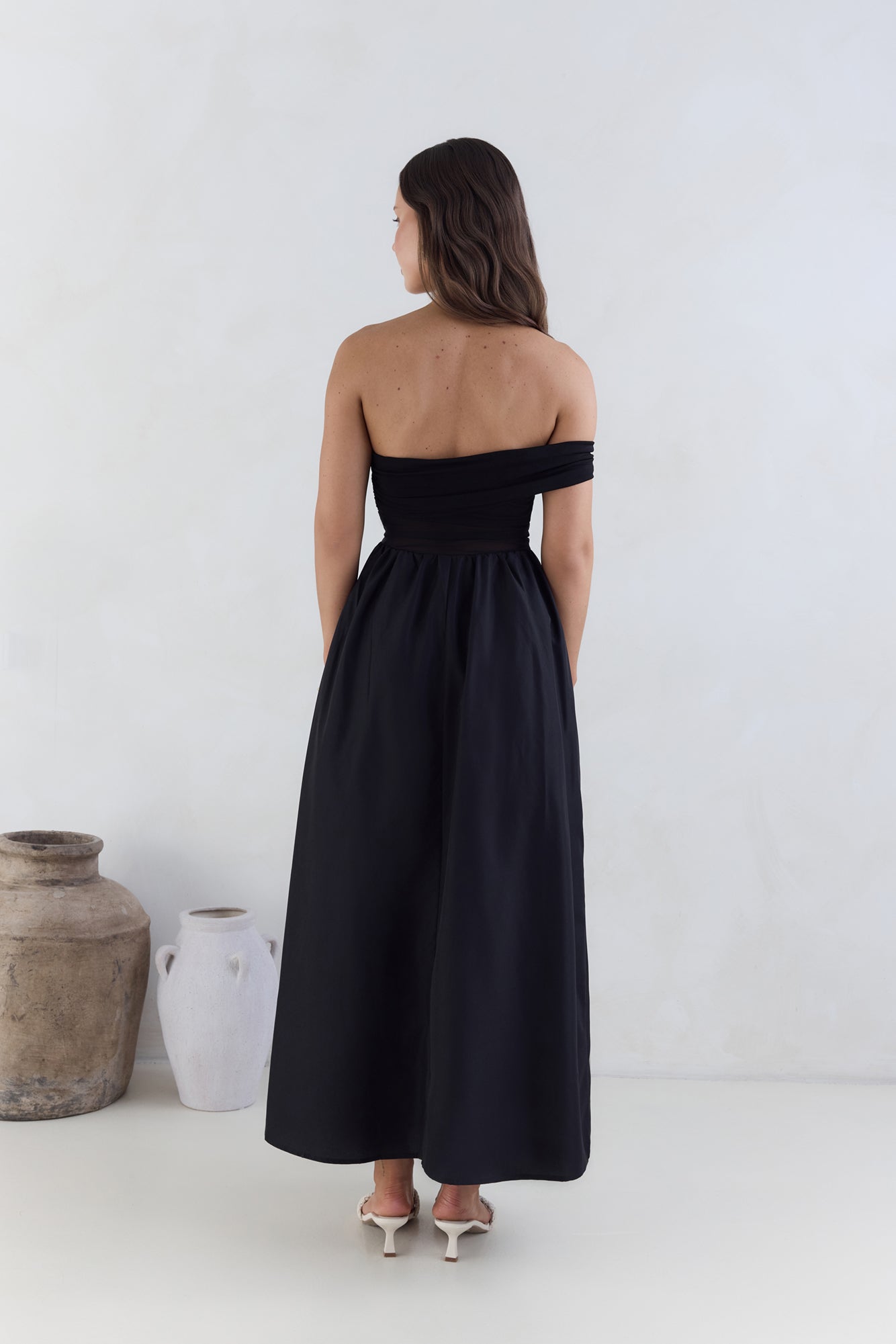 Wish List Getaway One Shoulder Maxi Dress Black-Seaa Fashion