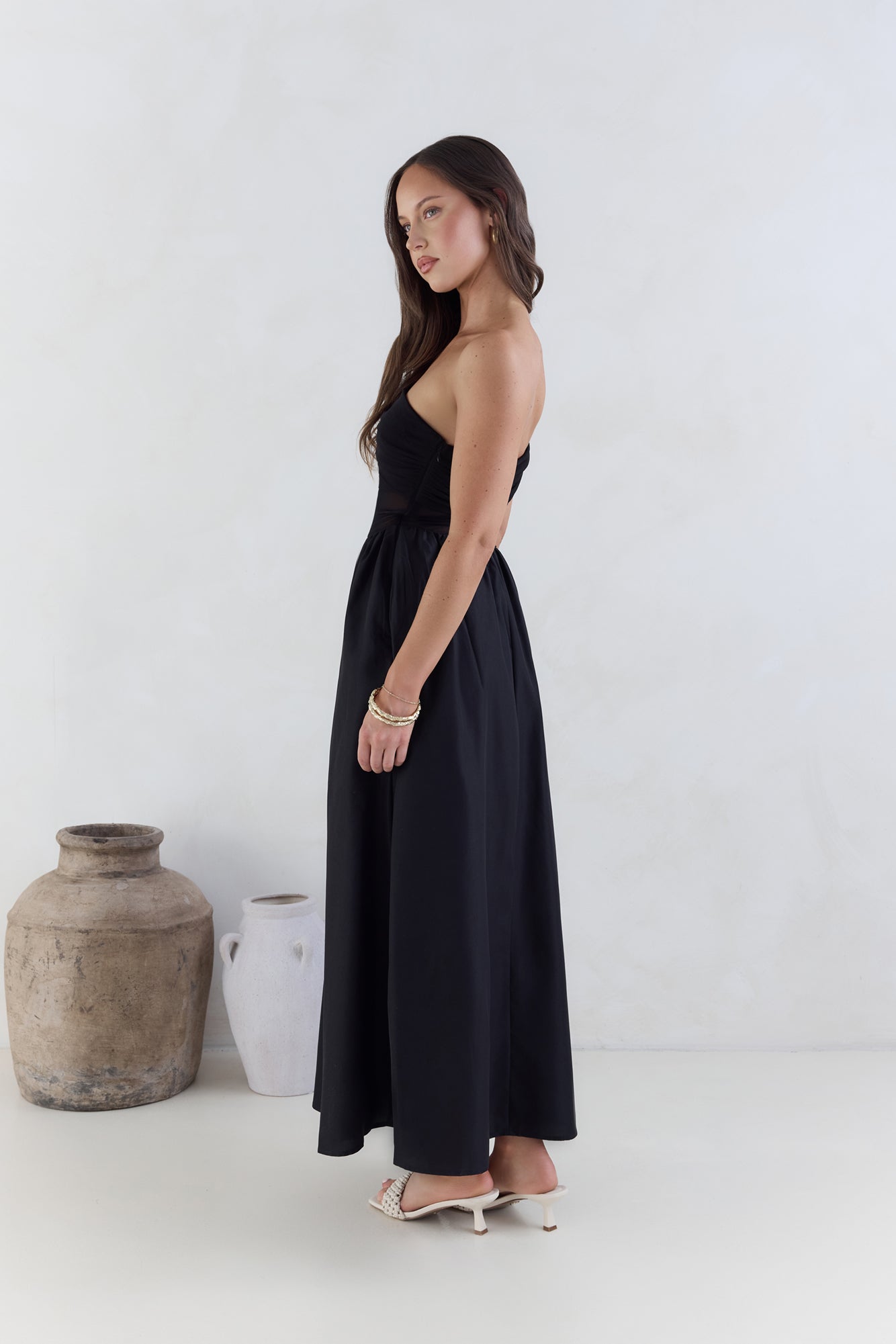Wish List Getaway One Shoulder Maxi Dress Black-Seaa Fashion