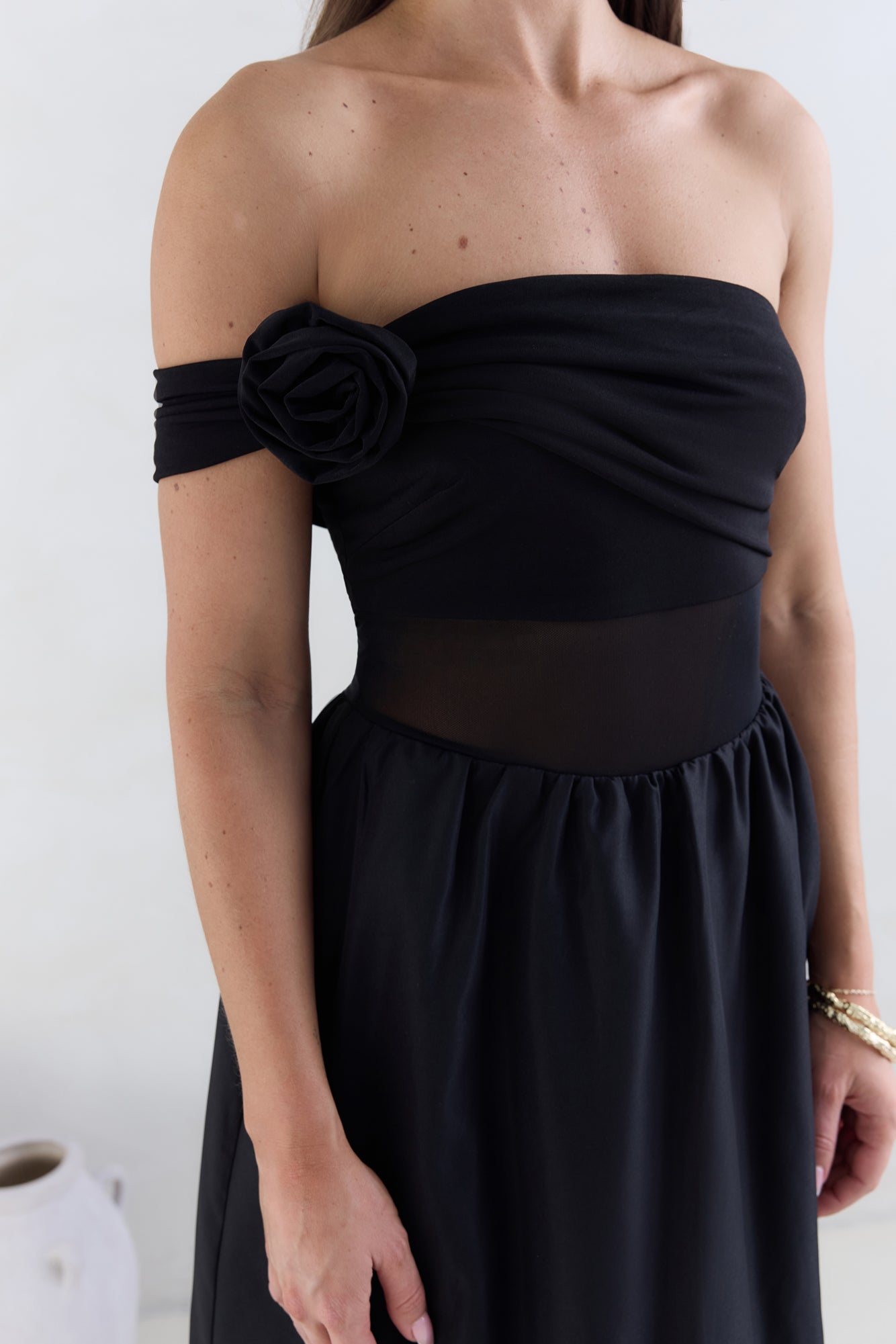 Wish List Getaway One Shoulder Maxi Dress Black-Seaa Fashion