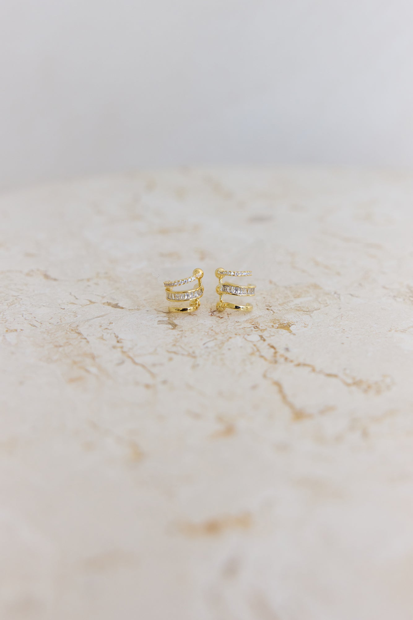 Levelled Soul Earrings Gold-Seaa Fashion