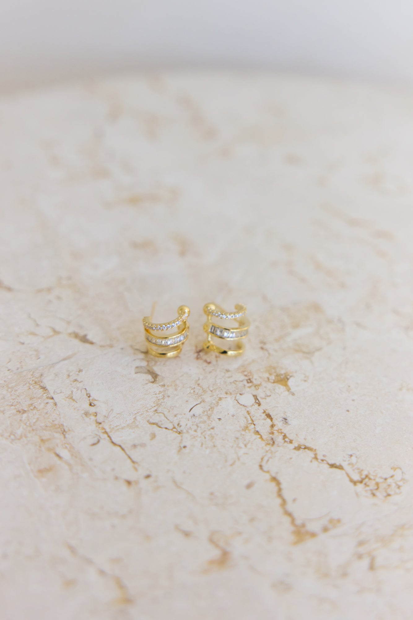 Levelled Soul Earrings Gold-Seaa Fashion