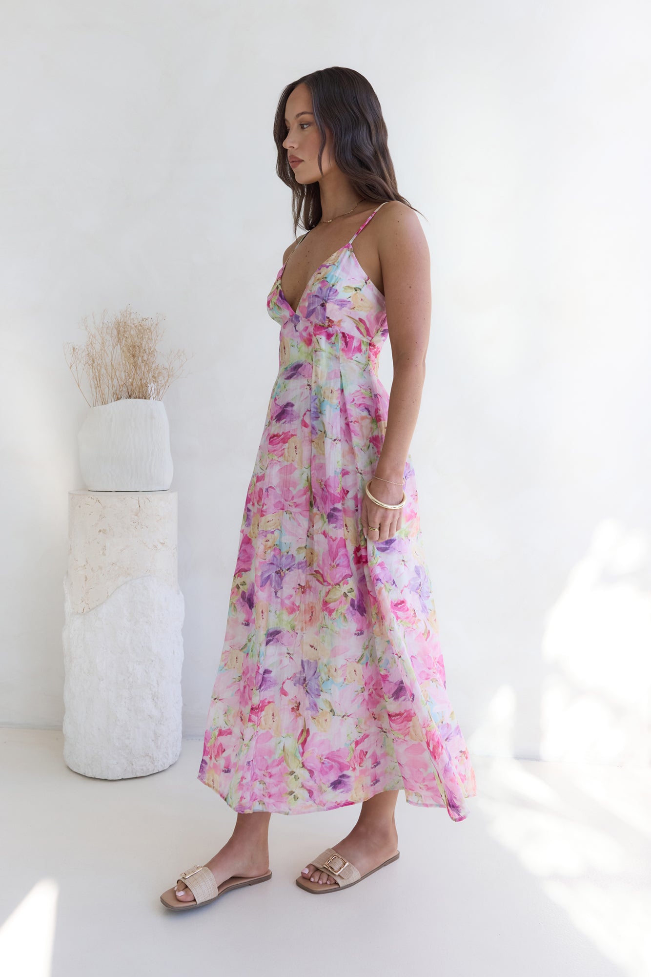 Tides Of Colour Midi Dress Print-Seaa Fashion