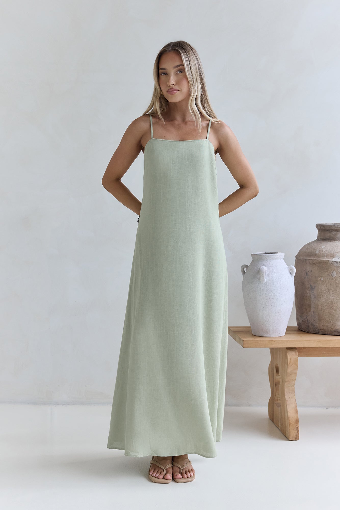 Warmth Of Love Maxi Dress Sage-Seaa Fashion