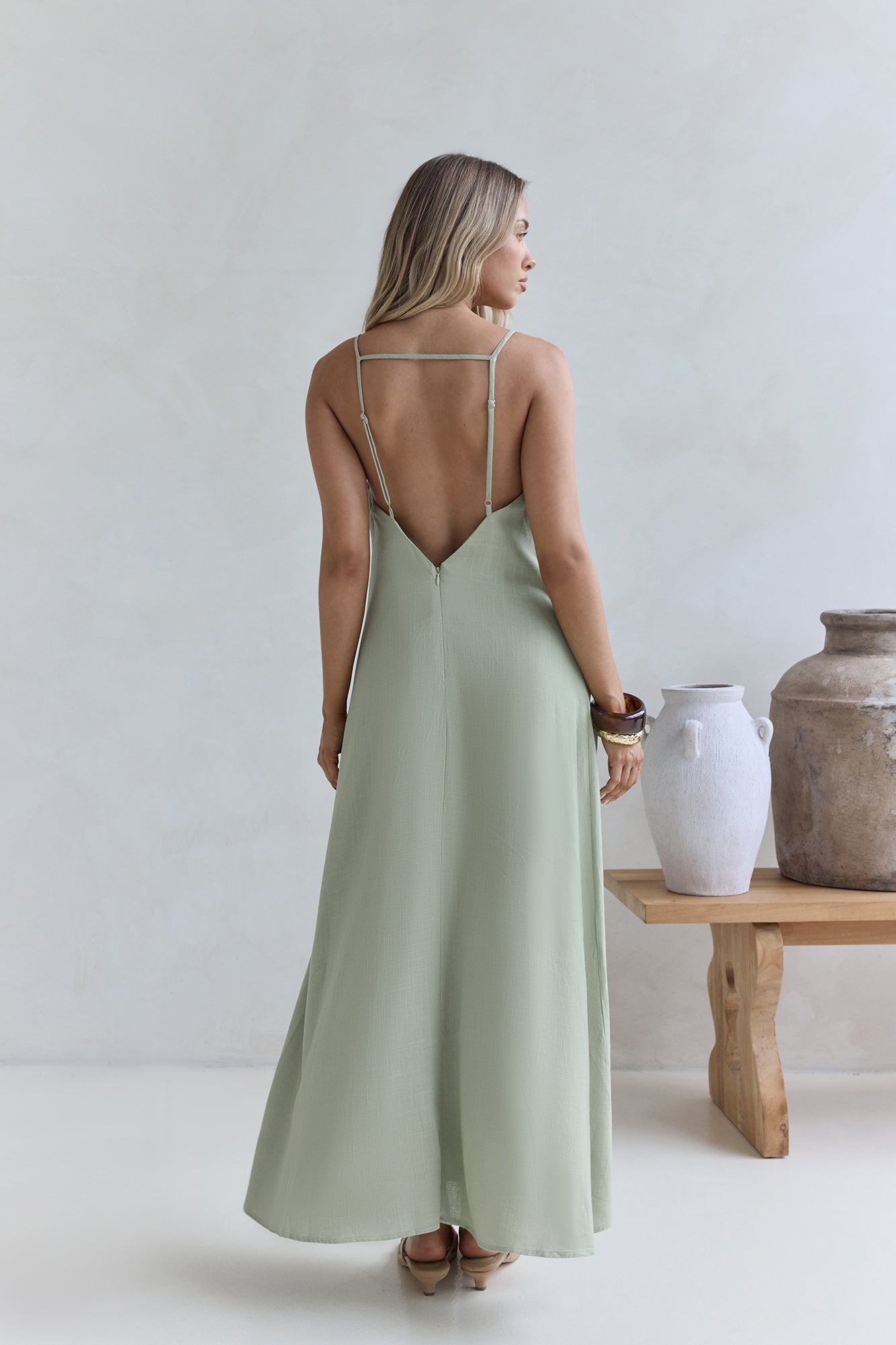 Warmth Of Love Maxi Dress Sage-Seaa Fashion