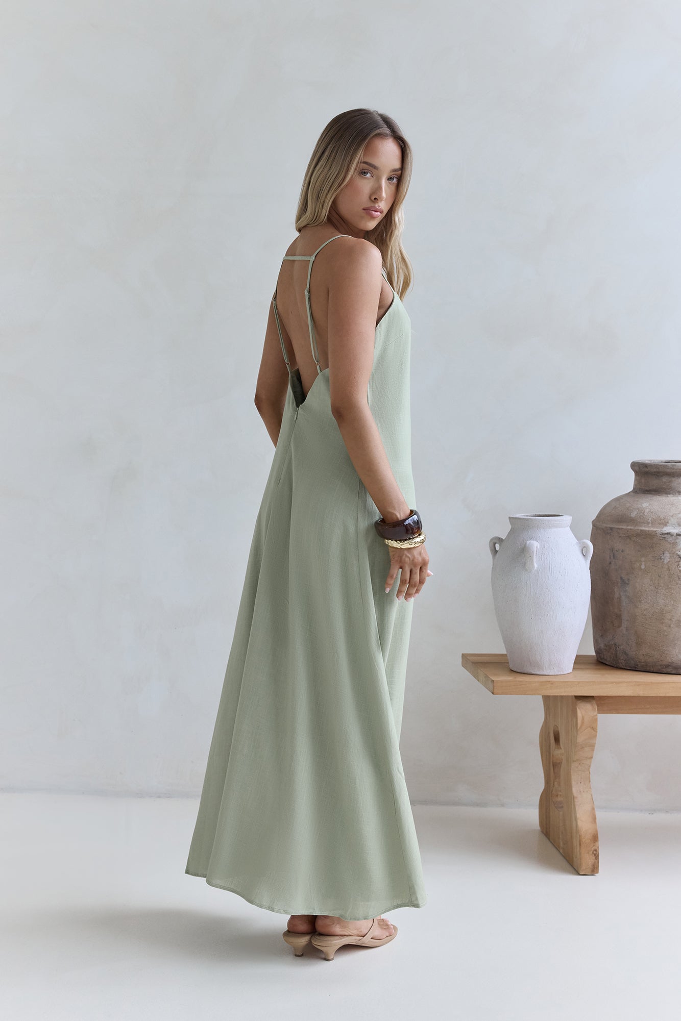 Warmth Of Love Maxi Dress Sage-Seaa Fashion