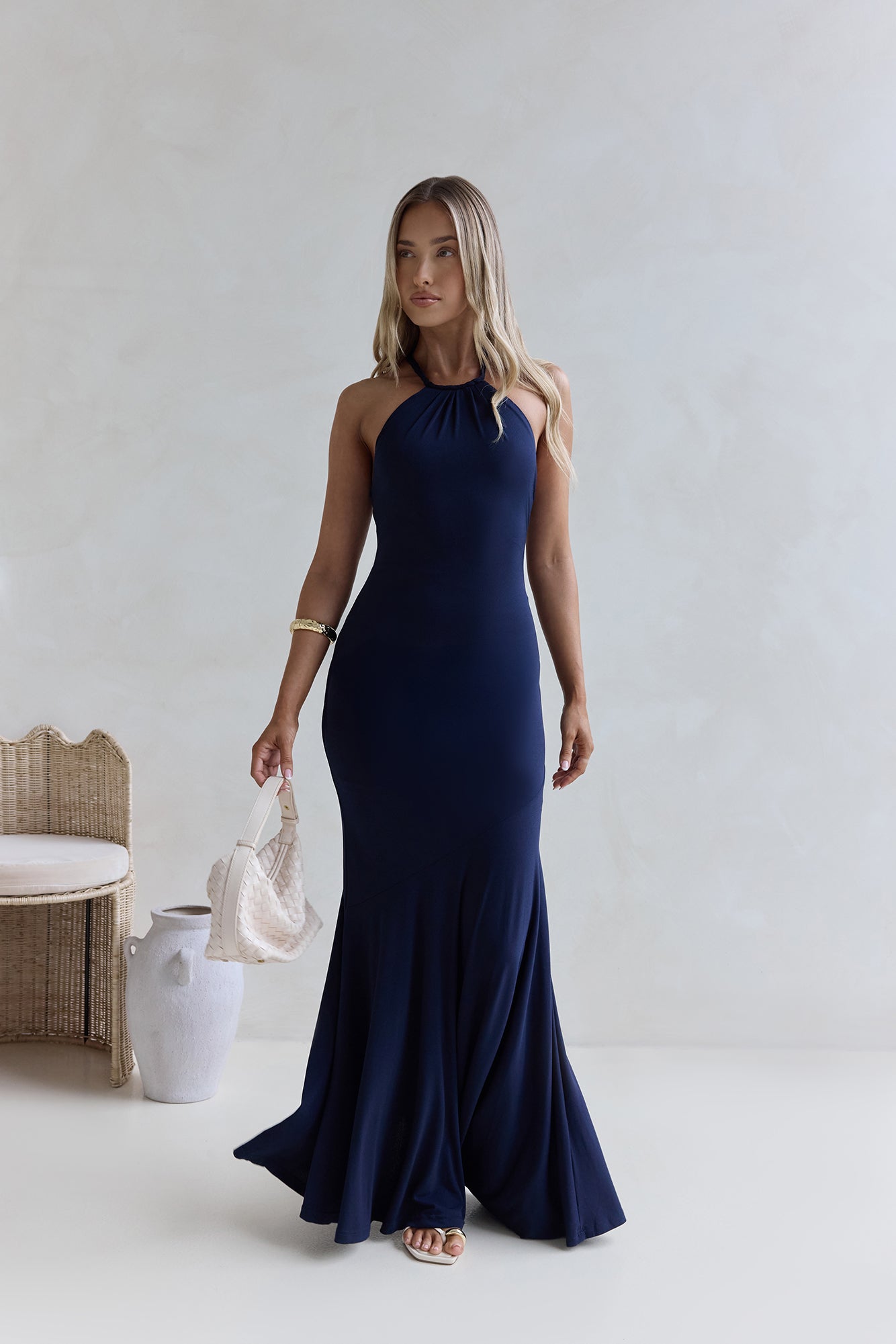 Sunbeam Drift Maxi Dress Navy-Seaa Fashion