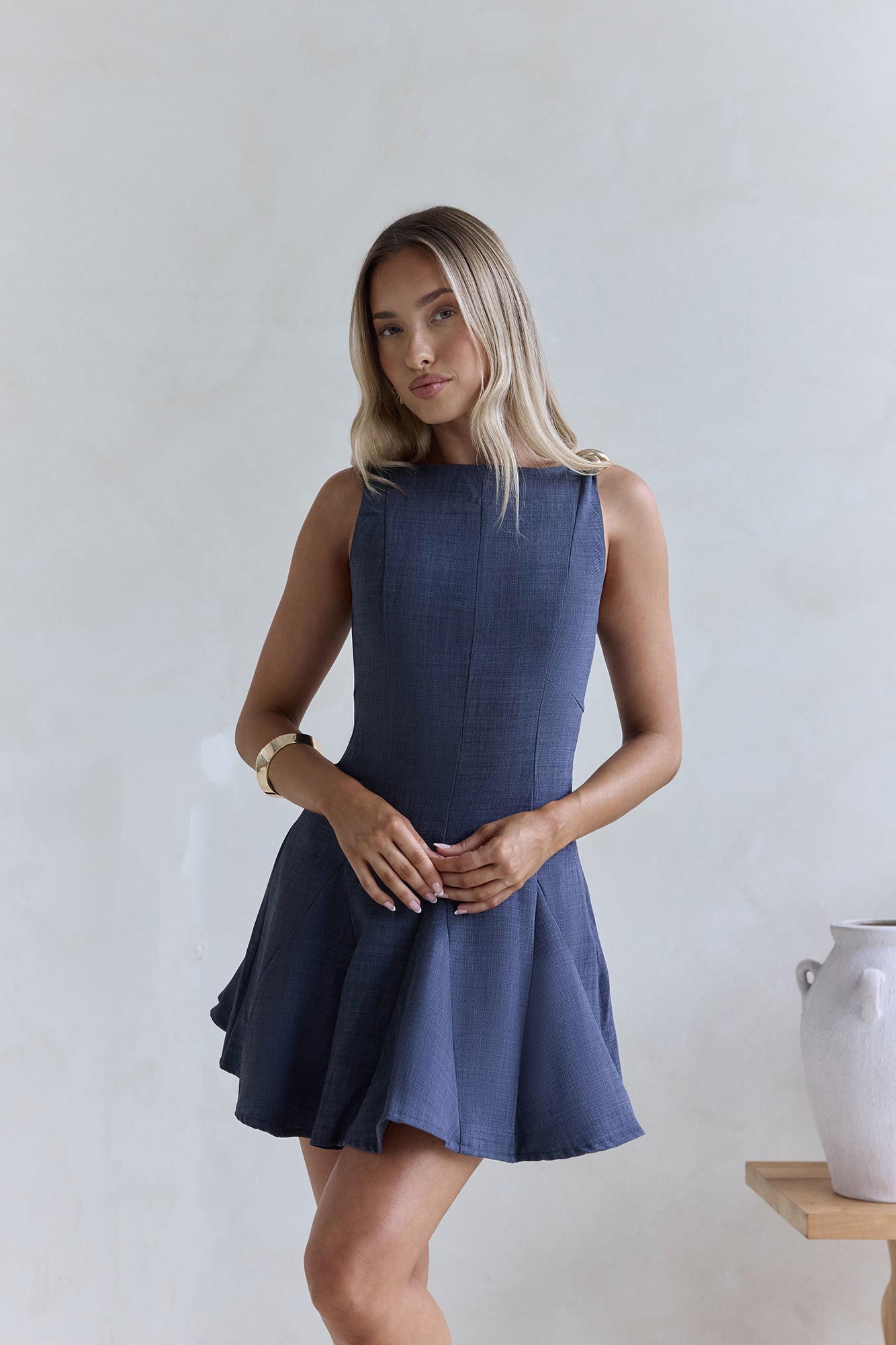 Wistful Bloom Mini Dress Navy-Seaa Fashion